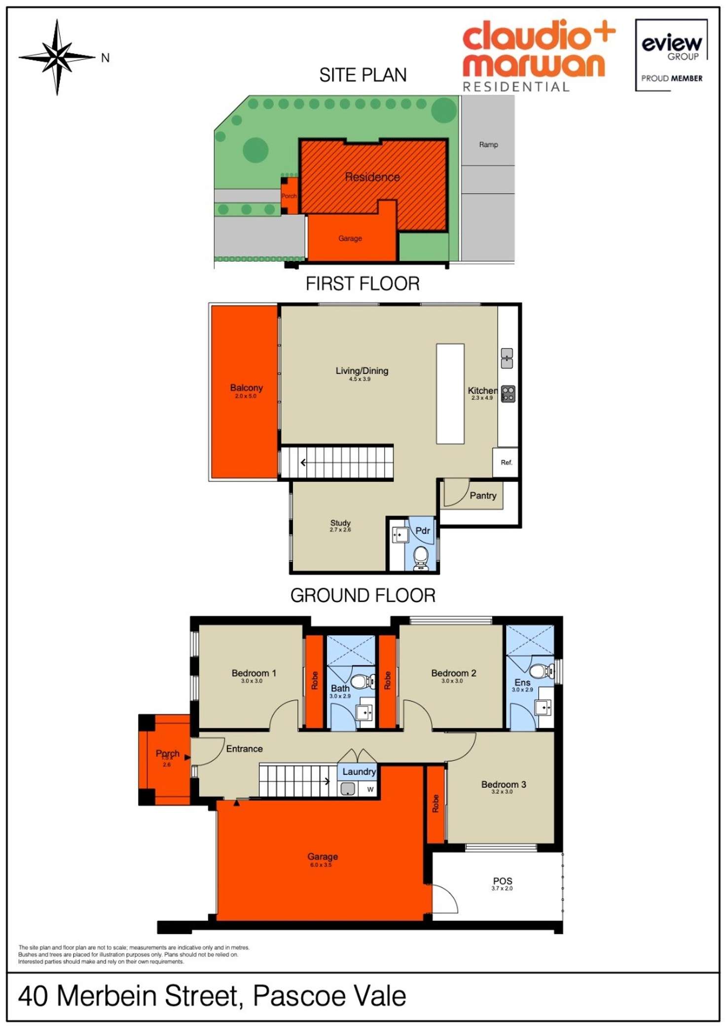 Floorplan of Homely townhouse listing, 40 Merbein Street, Pascoe Vale VIC 3044