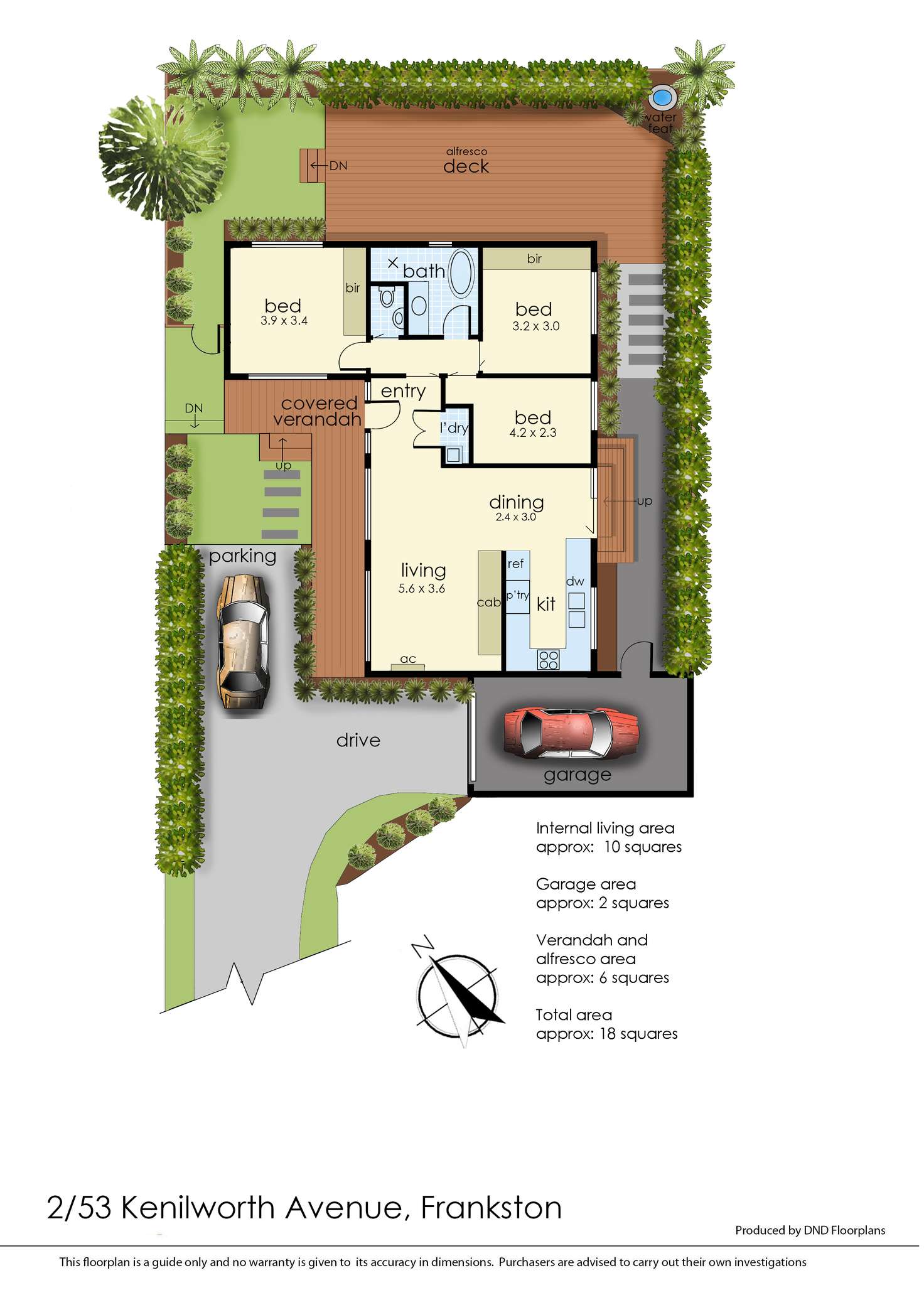 Floorplan of Homely unit listing, 2/53 Kenilworth Avenue, Frankston VIC 3199