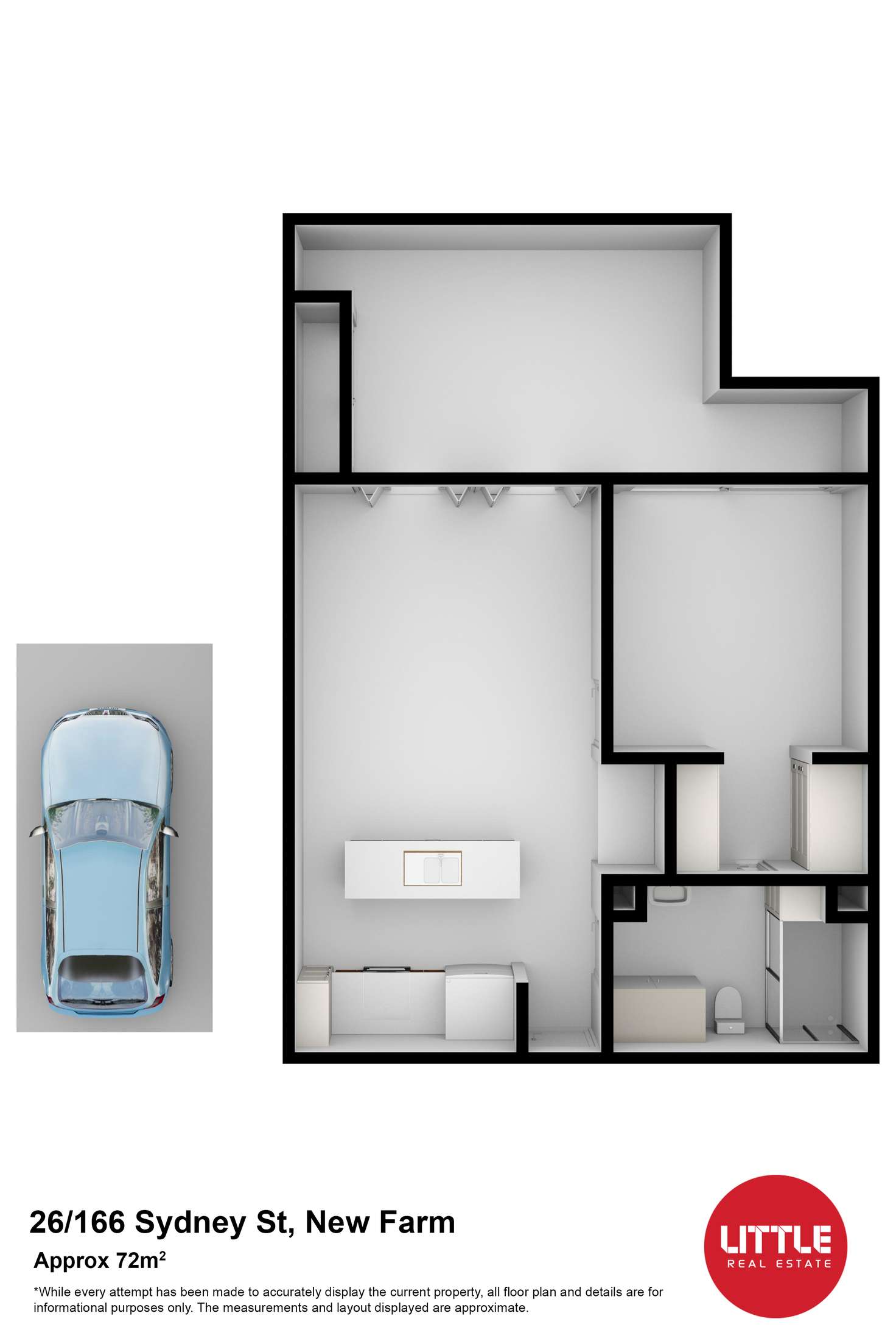 Floorplan of Homely apartment listing, 26/166 Sydney Street, New Farm QLD 4005