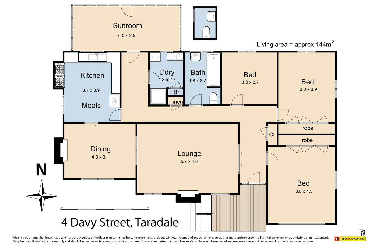 Floorplan of Homely house listing, 4 Davy Street, Taradale VIC 3447