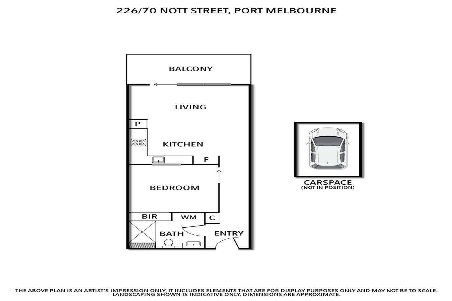 Floorplan of Homely apartment listing, 226/70 Nott Street, Port Melbourne VIC 3207