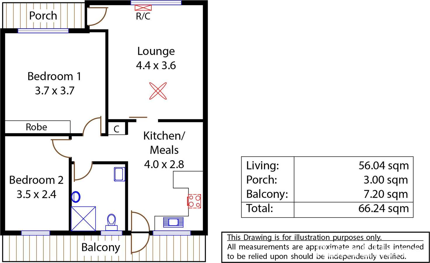 Floorplan of Homely unit listing, 5/20 Freeman Avenue, Tranmere SA 5073