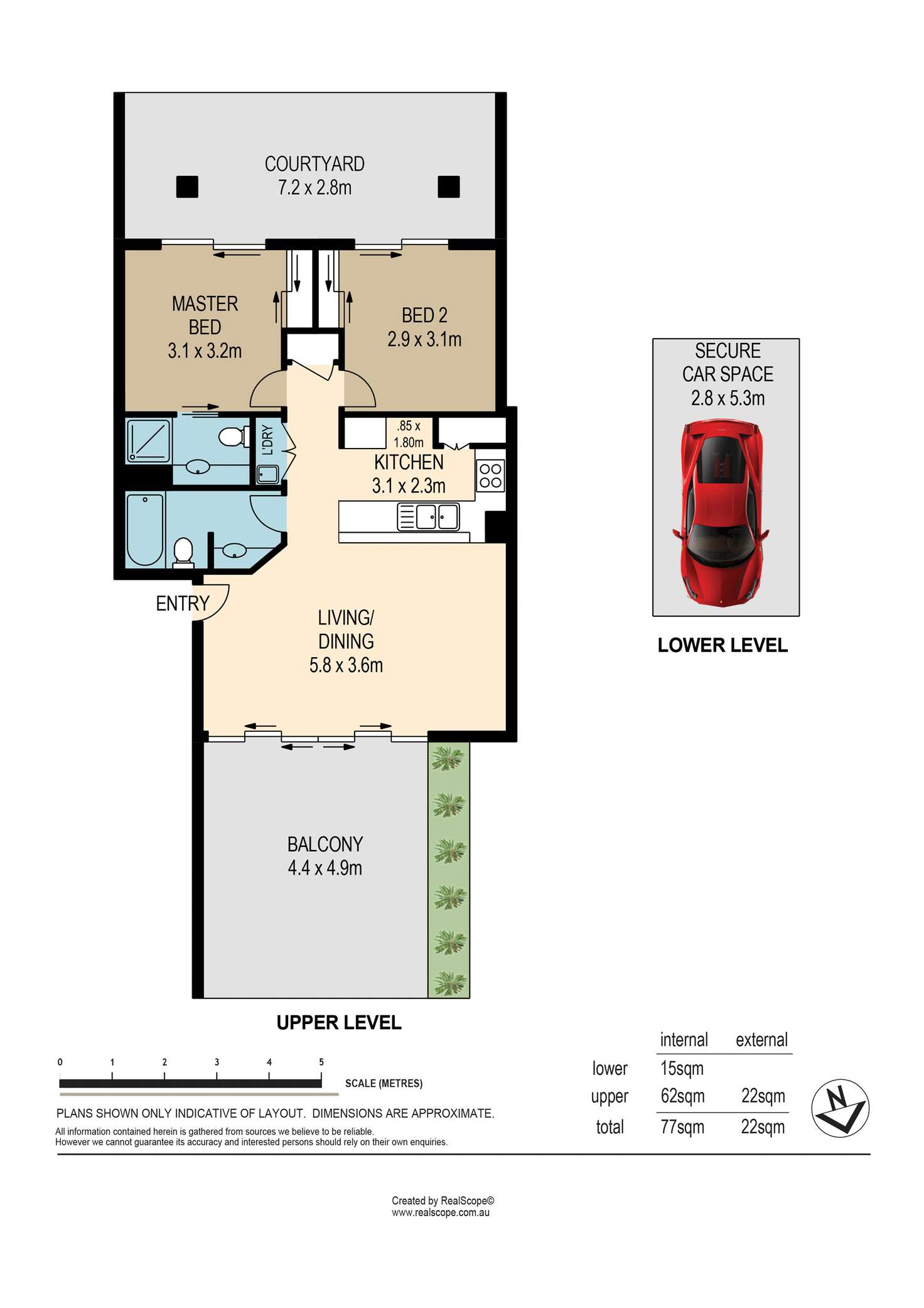 Floorplan of Homely apartment listing, 5/42-48 Durham Street, St Lucia QLD 4067