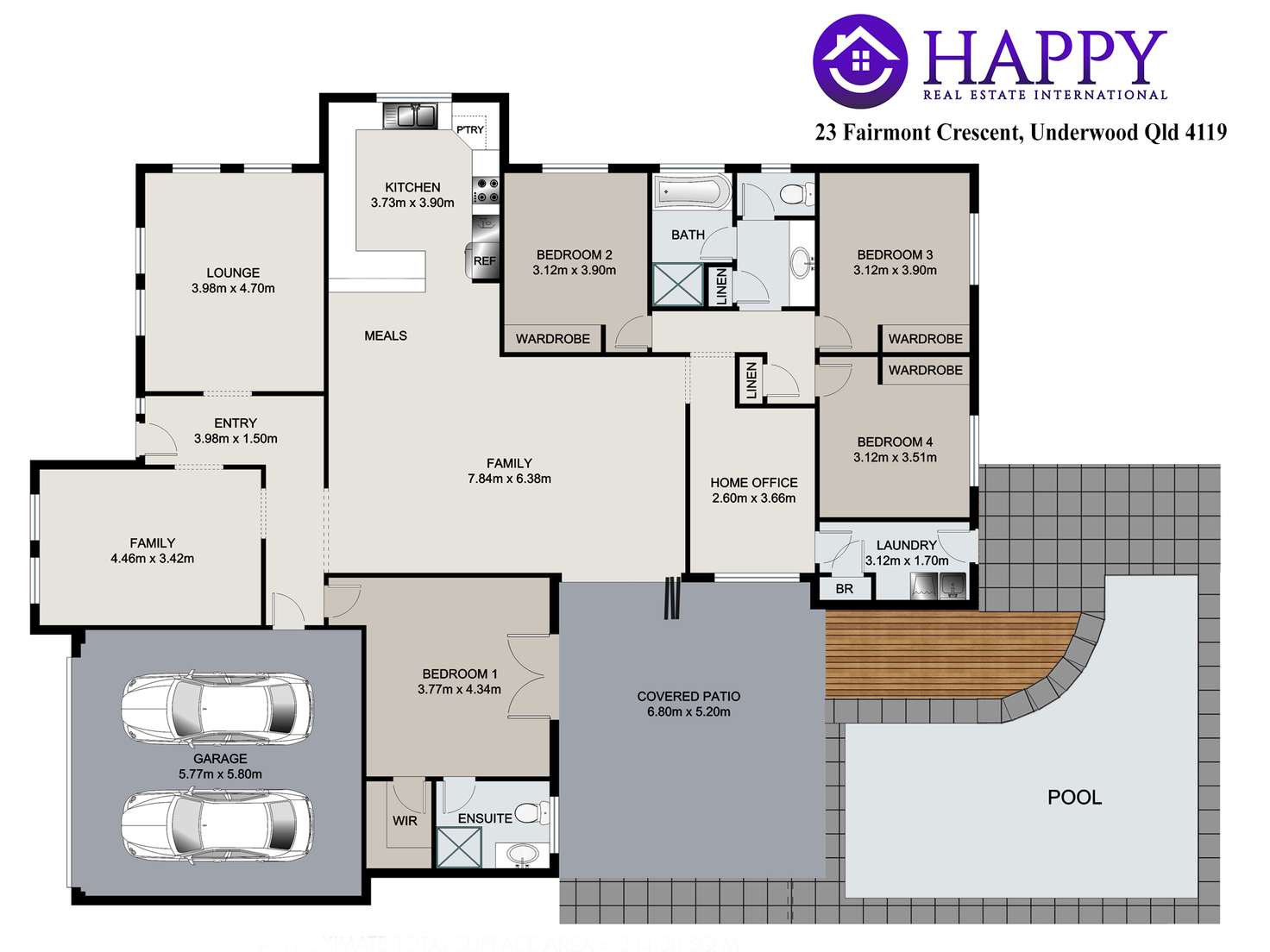 Floorplan of Homely house listing, 23 Fairmont Crescent, Underwood QLD 4119