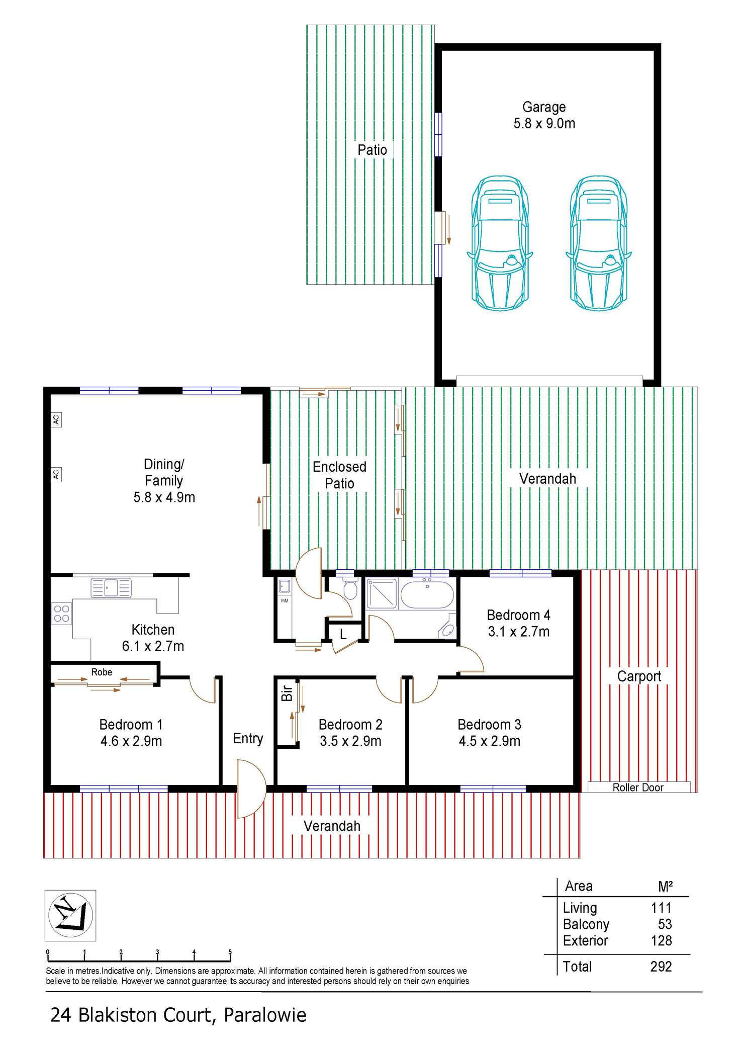Floorplan of Homely house listing, 24 Blakiston Court, Paralowie SA 5108