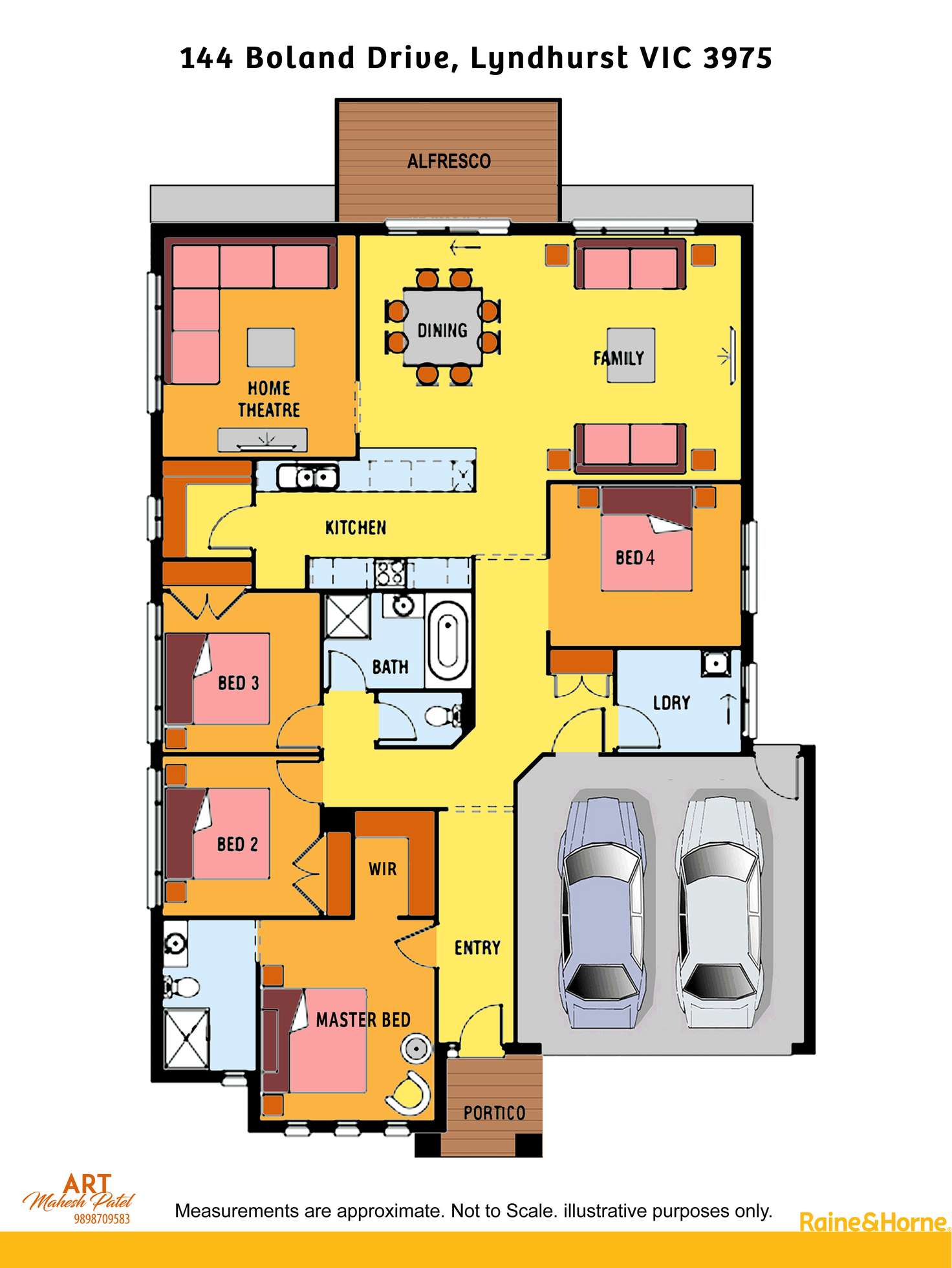 Floorplan of Homely house listing, 144 Boland Drive, Lyndhurst VIC 3975