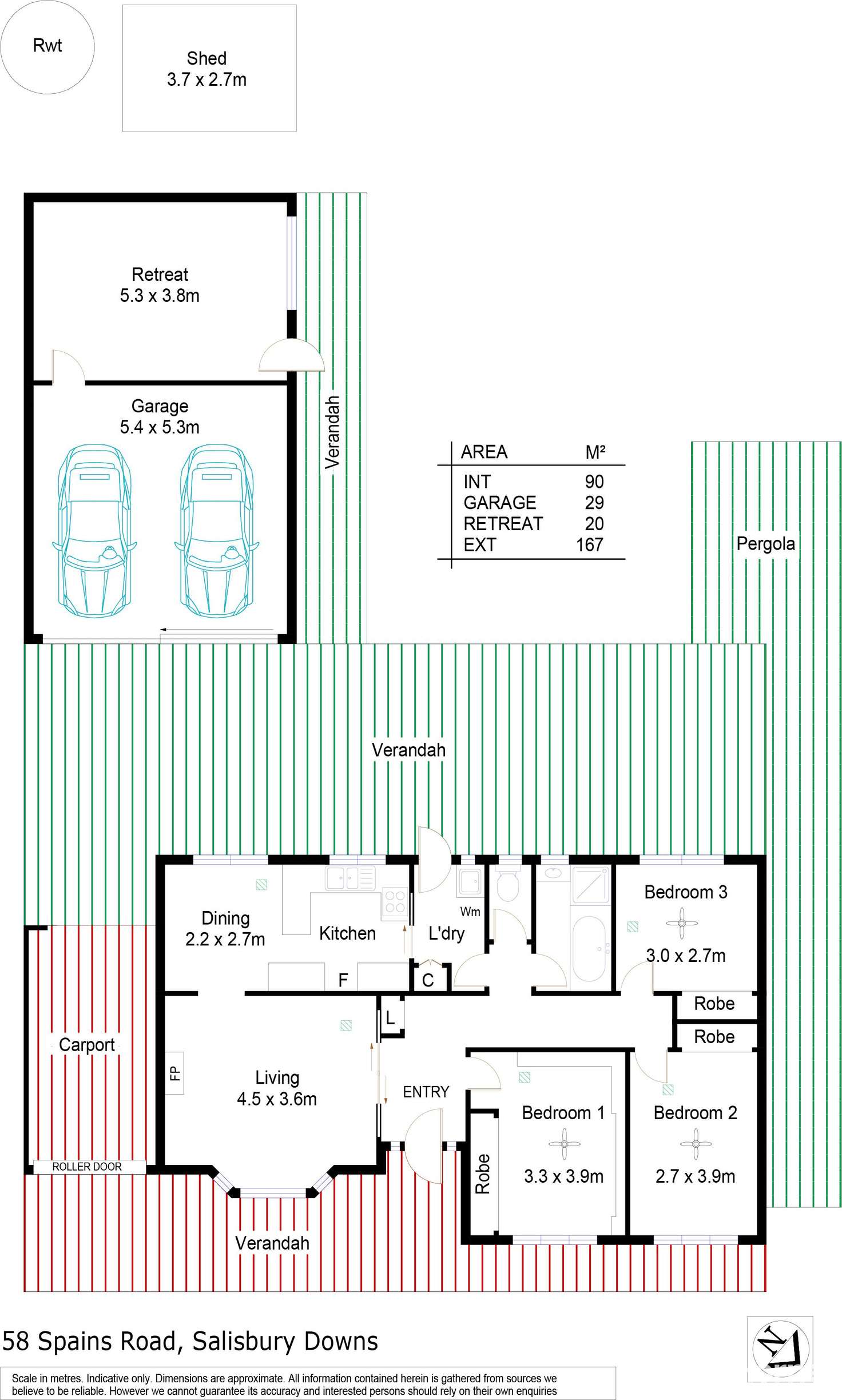 Floorplan of Homely house listing, 58 Spains Road, Salisbury Downs SA 5108