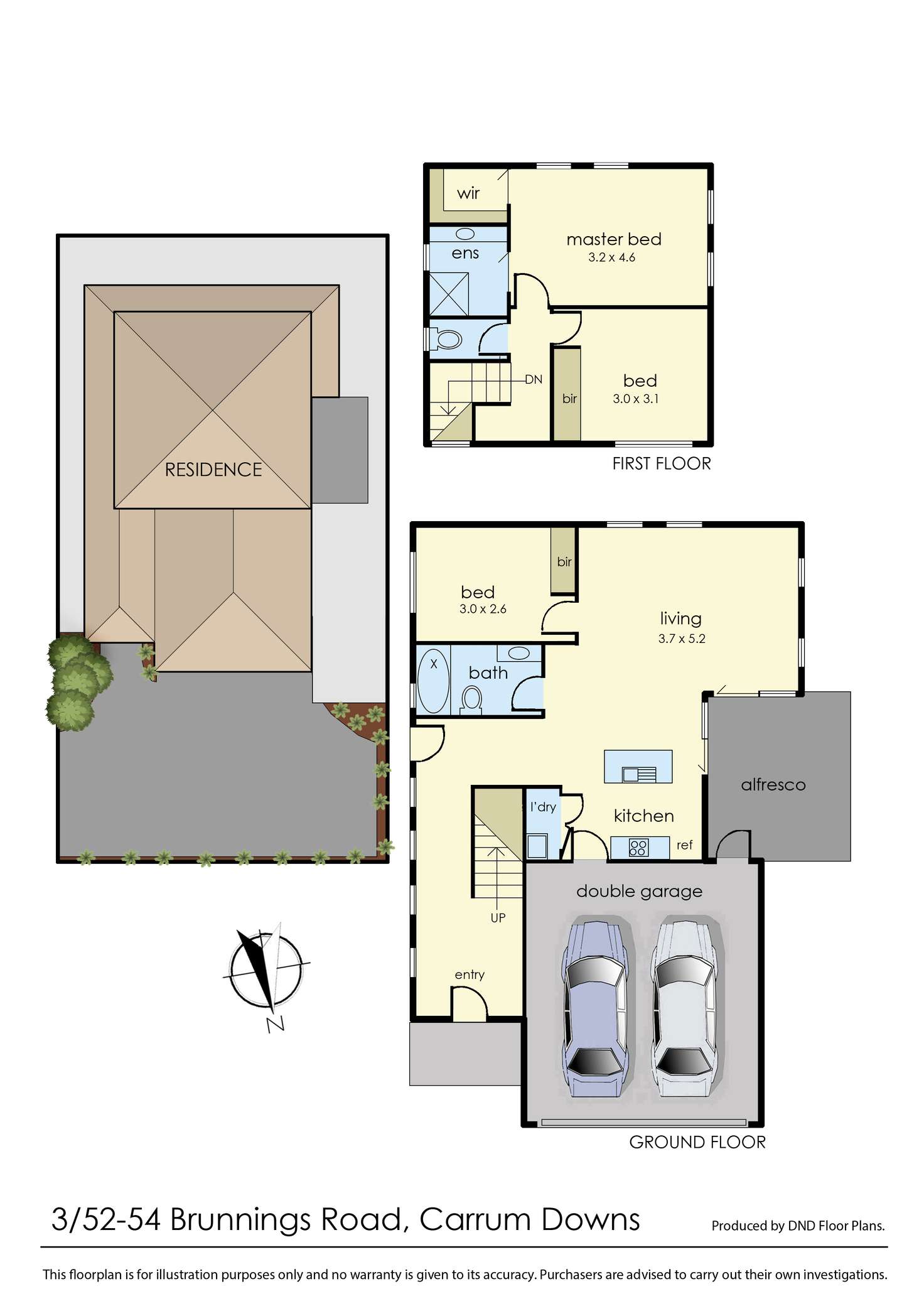 Floorplan of Homely unit listing, 3/52 Brunnings Road, Carrum Downs VIC 3201