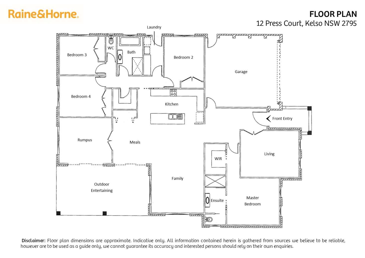 Floorplan of Homely house listing, 12 Press Court, Kelso NSW 2795