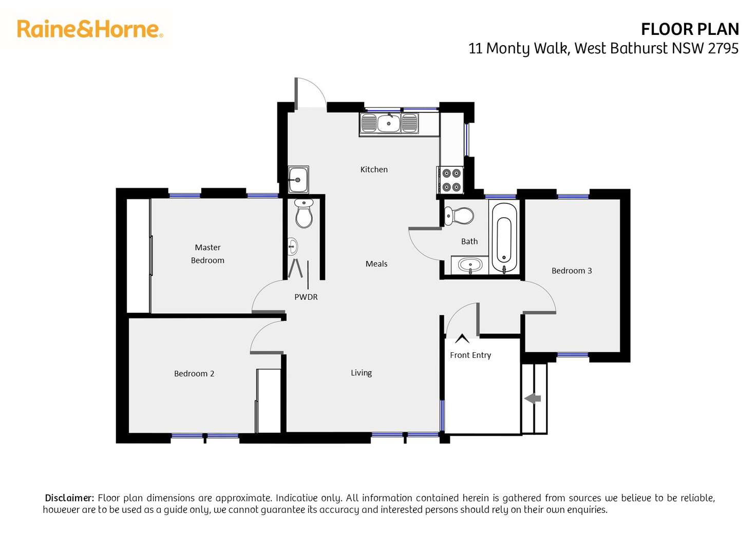 Floorplan of Homely house listing, 11 Monty Walk, West Bathurst NSW 2795