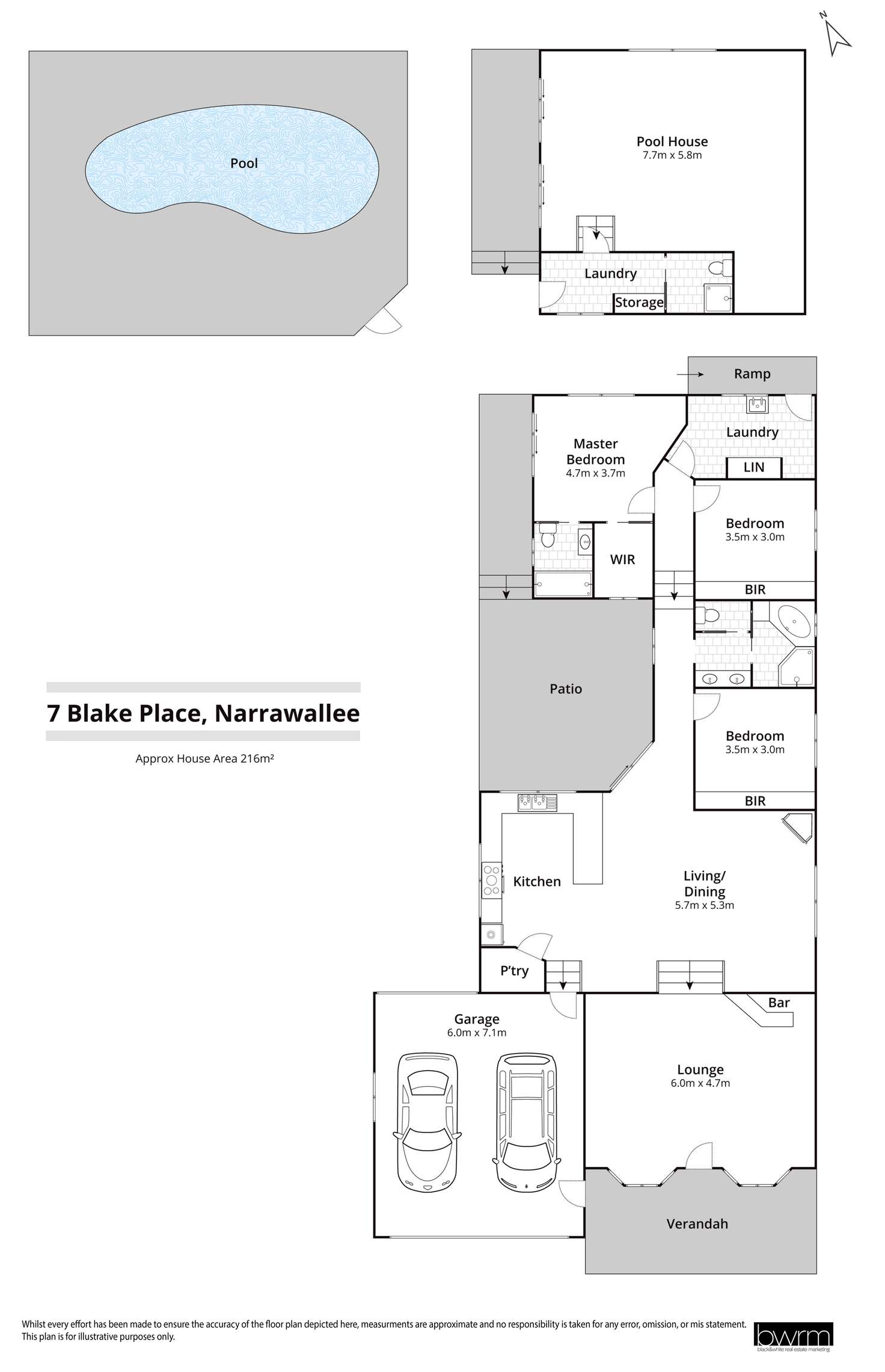 Floorplan of Homely house listing, 7 Blake Place, Narrawallee NSW 2539