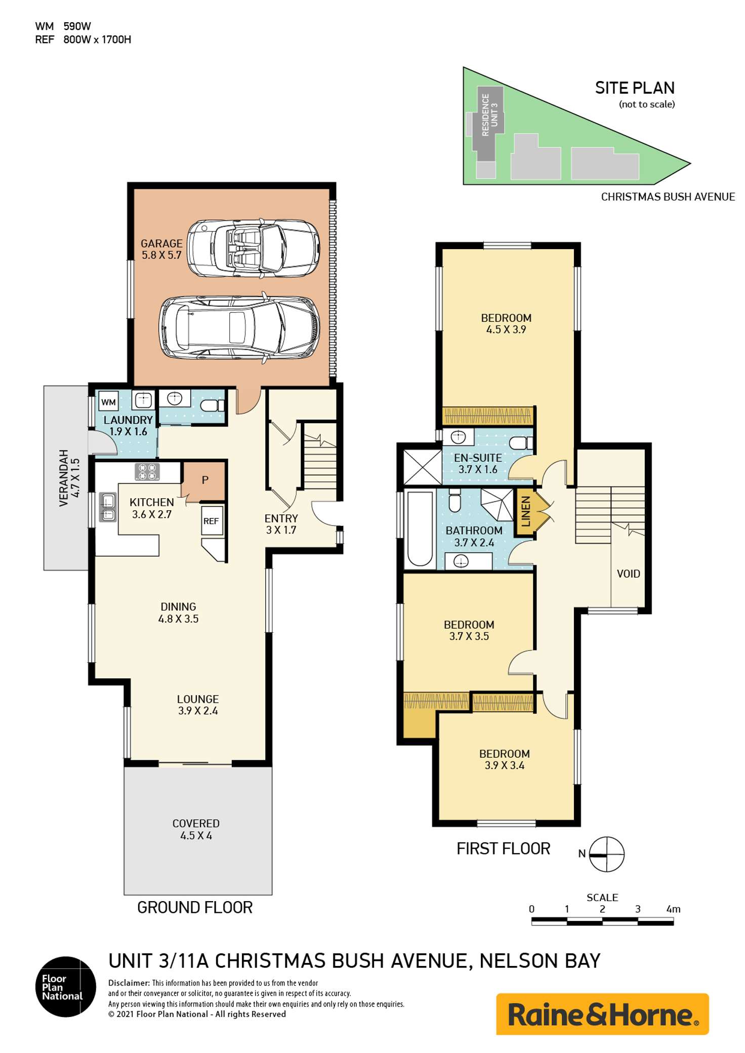Floorplan of Homely house listing, 3/11a Christmas Bush Ave, Nelson Bay NSW 2315