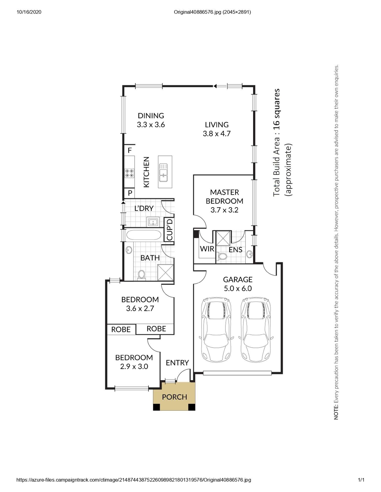 Floorplan of Homely house listing, 10 Hoddle Link, Manor Lakes VIC 3024