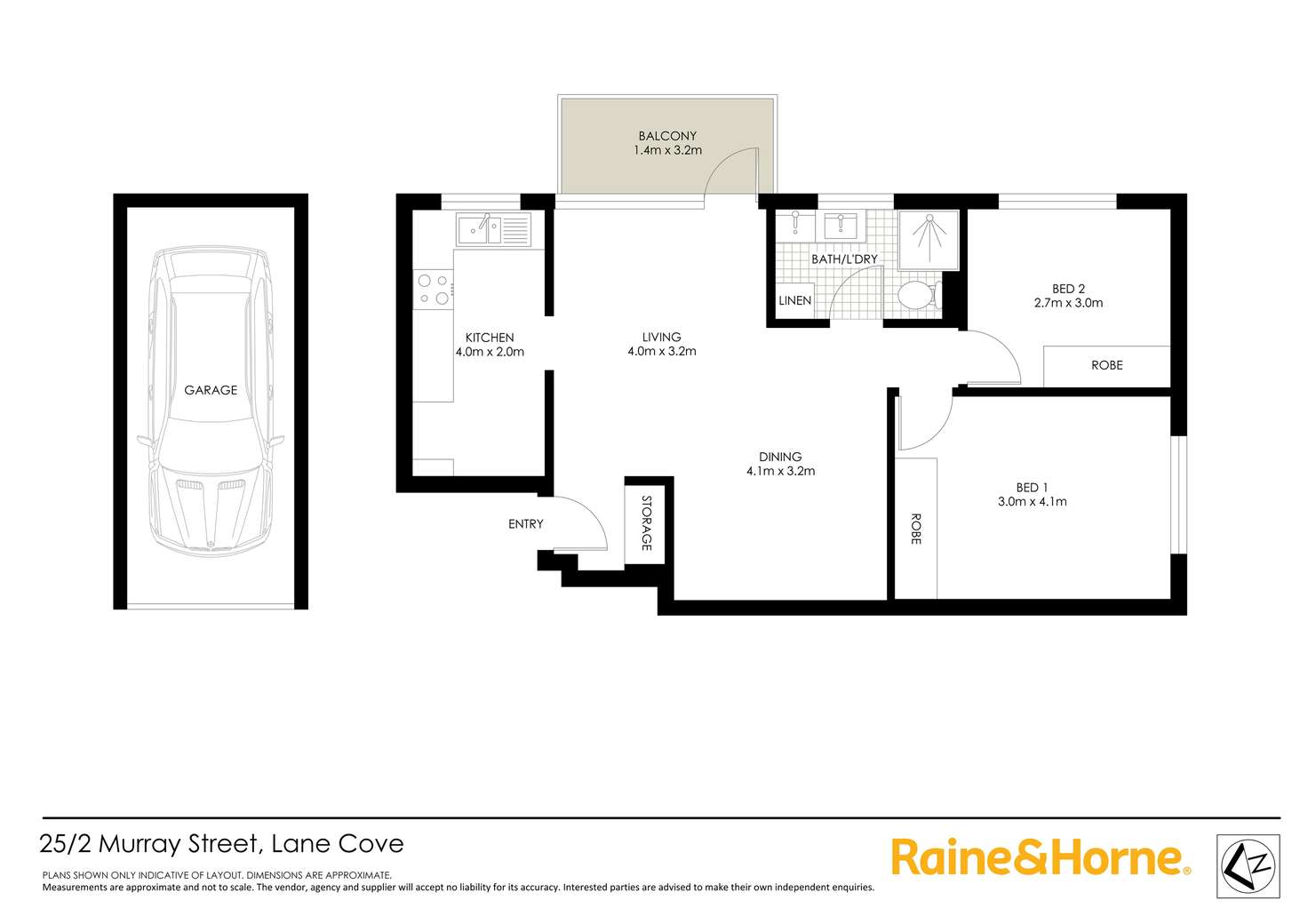 Floorplan of Homely apartment listing, 25/2 Murray Street, Lane Cove NSW 2066