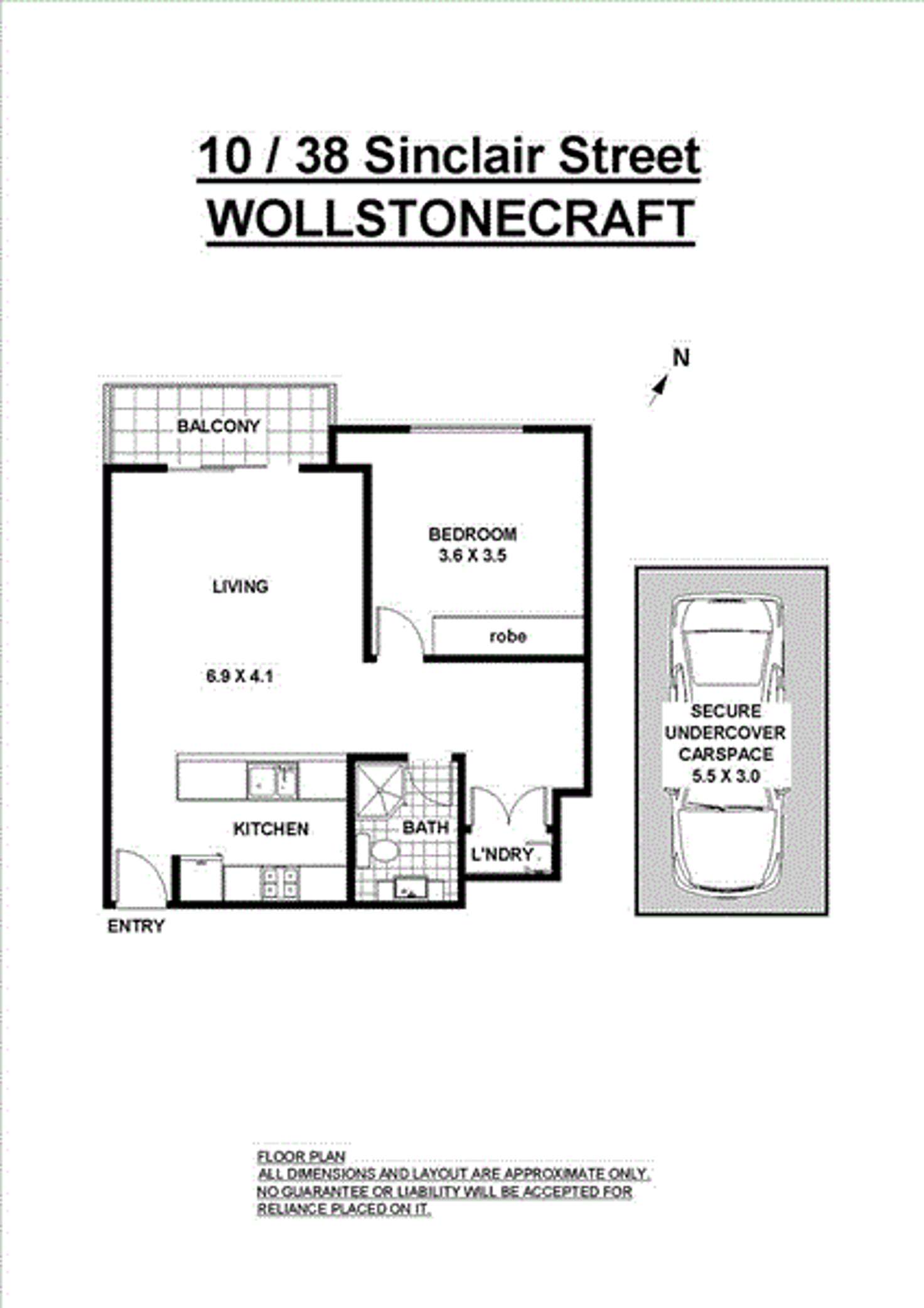 Floorplan of Homely apartment listing, 10/38-40 Sinclair Street, Wollstonecraft NSW 2065
