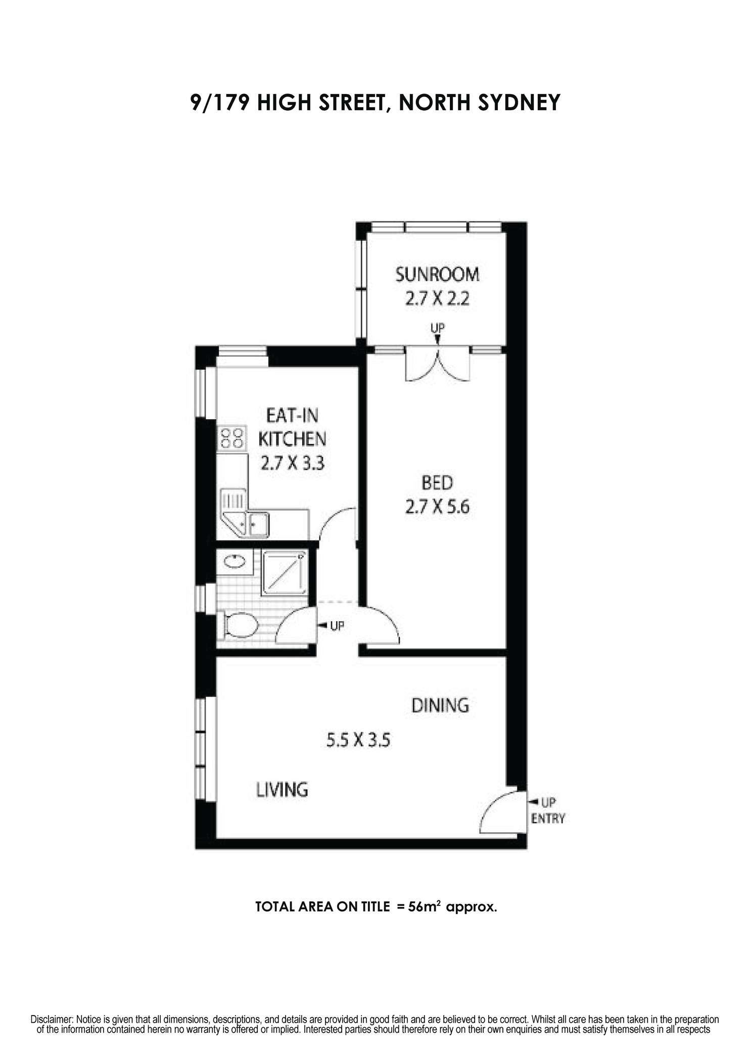 Floorplan of Homely apartment listing, 9/179 High Street, North Sydney NSW 2060