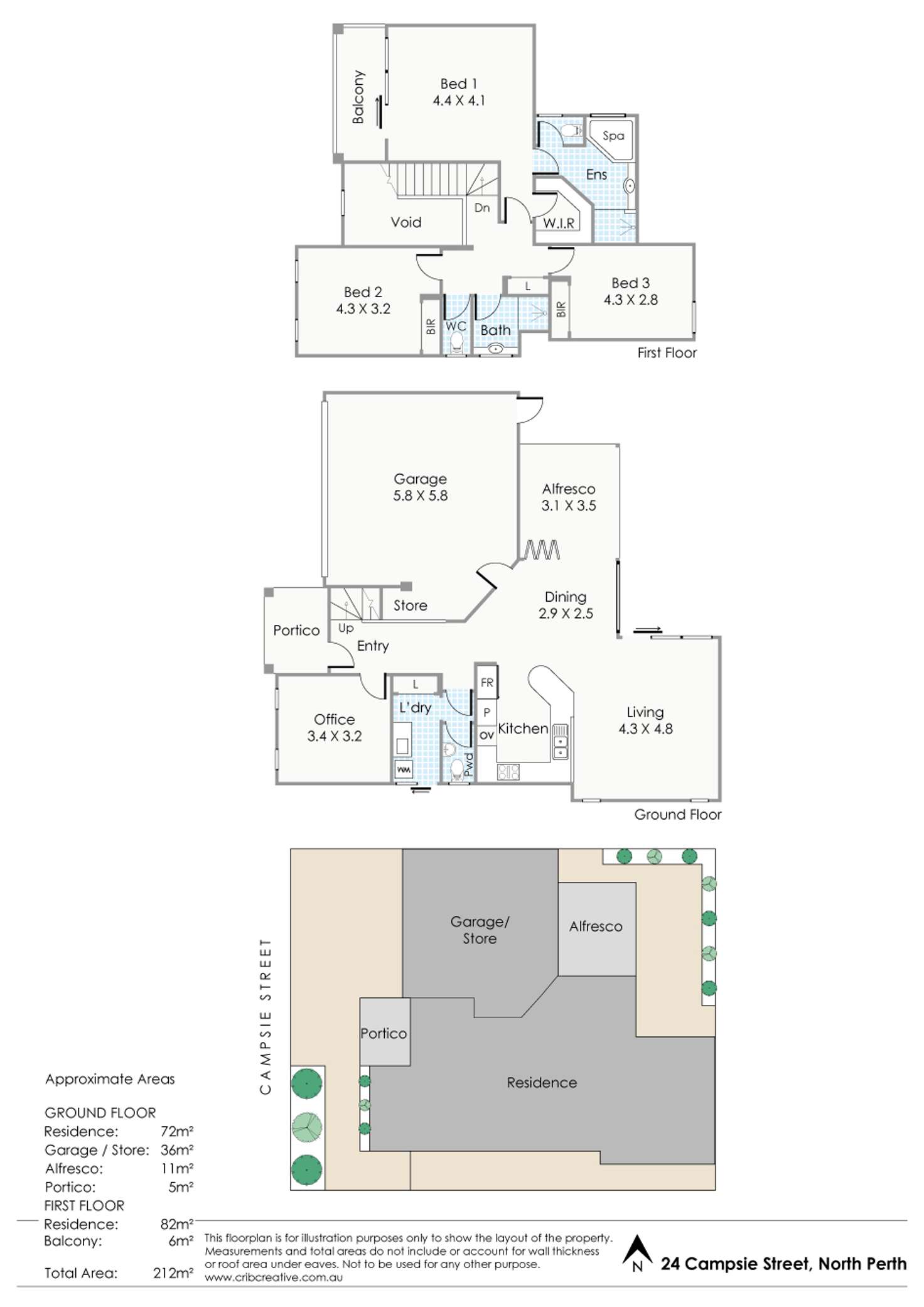 Floorplan of Homely house listing, 24 Campsie Street, North Perth WA 6006