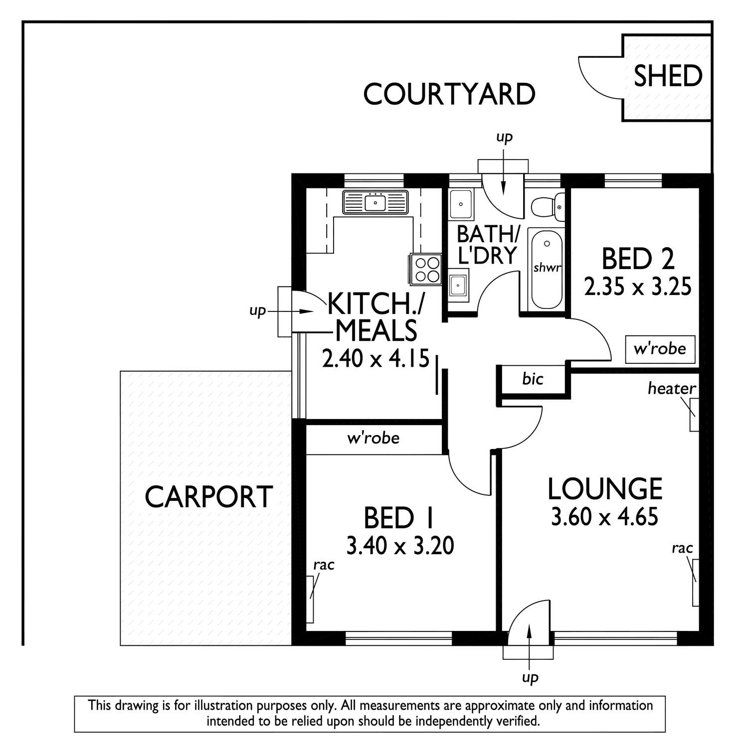 Floorplan of Homely unit listing, 12/20 Addison Road, Black Forest SA 5035