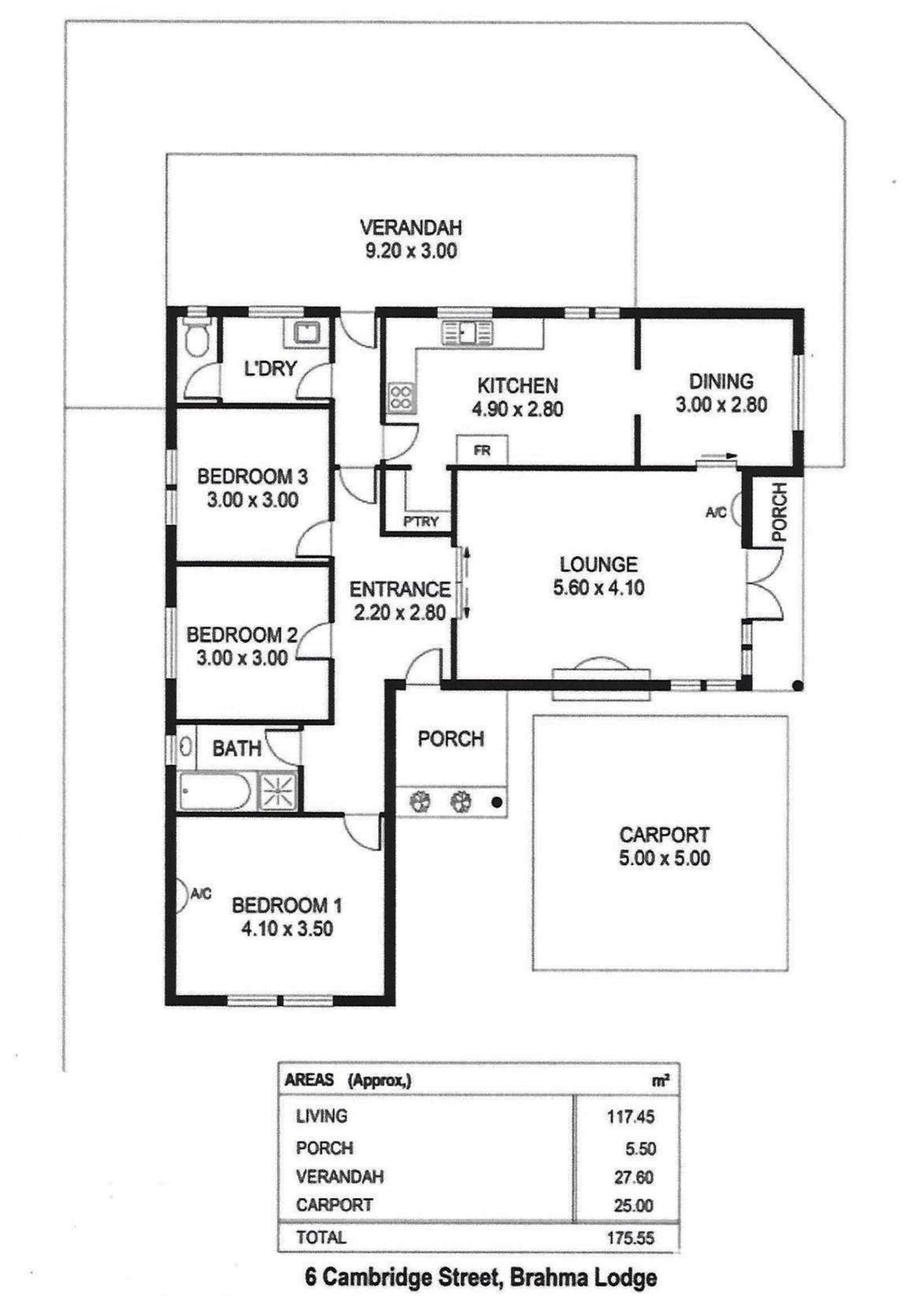 Floorplan of Homely house listing, 6A Cambridge Street, Brahma Lodge SA 5109