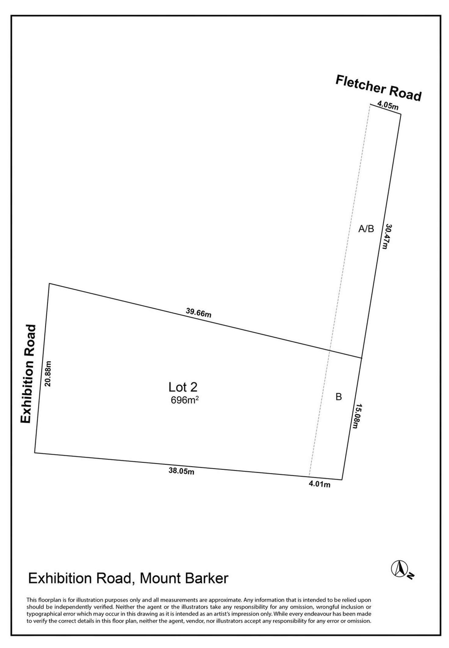 Floorplan of Homely residentialLand listing, 1A Exhibition Road, Mount Barker SA 5251