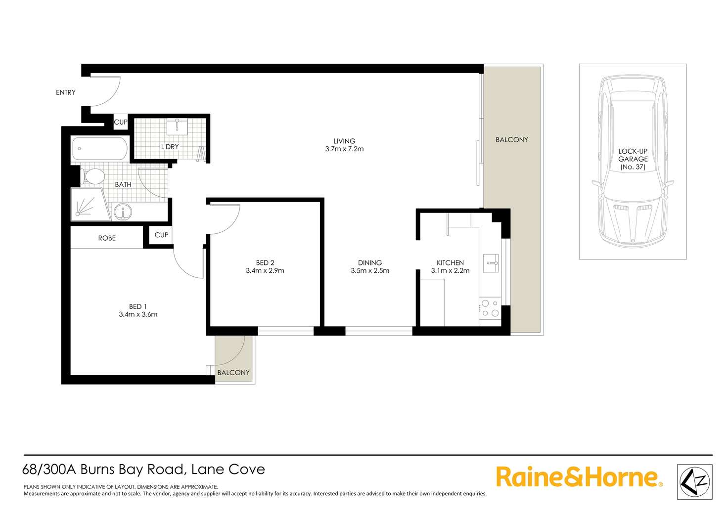 Floorplan of Homely apartment listing, 68/300A Burns Bay Road, Lane Cove NSW 2066