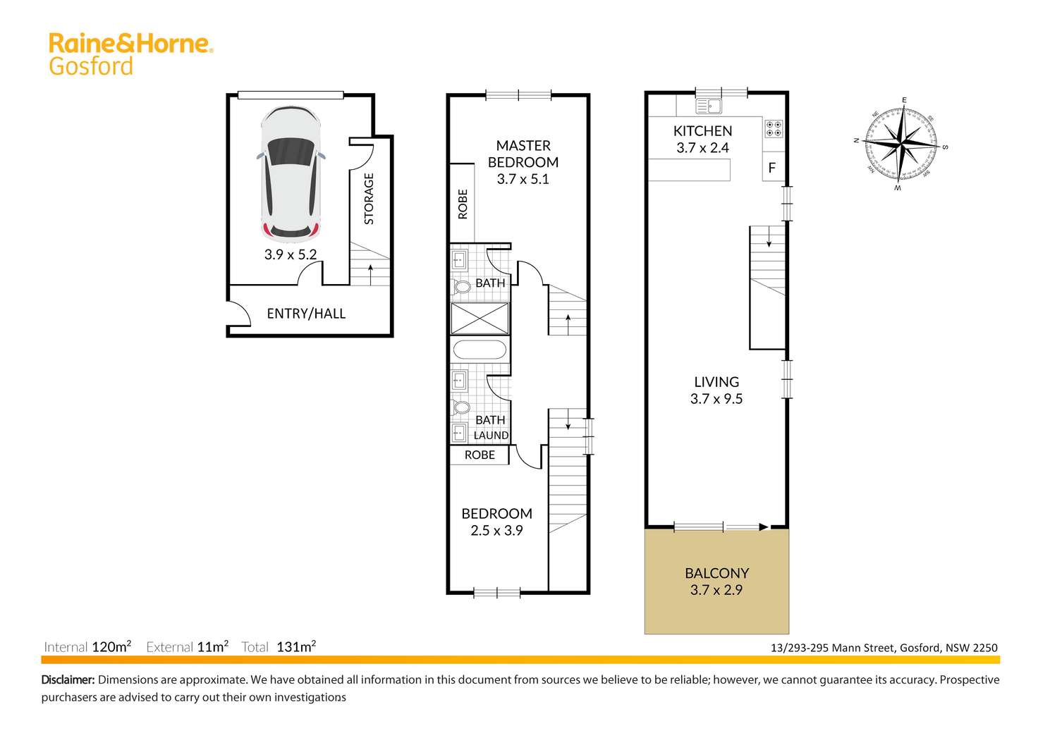 Floorplan of Homely townhouse listing, 13/293-295 Mann Street, Gosford NSW 2250