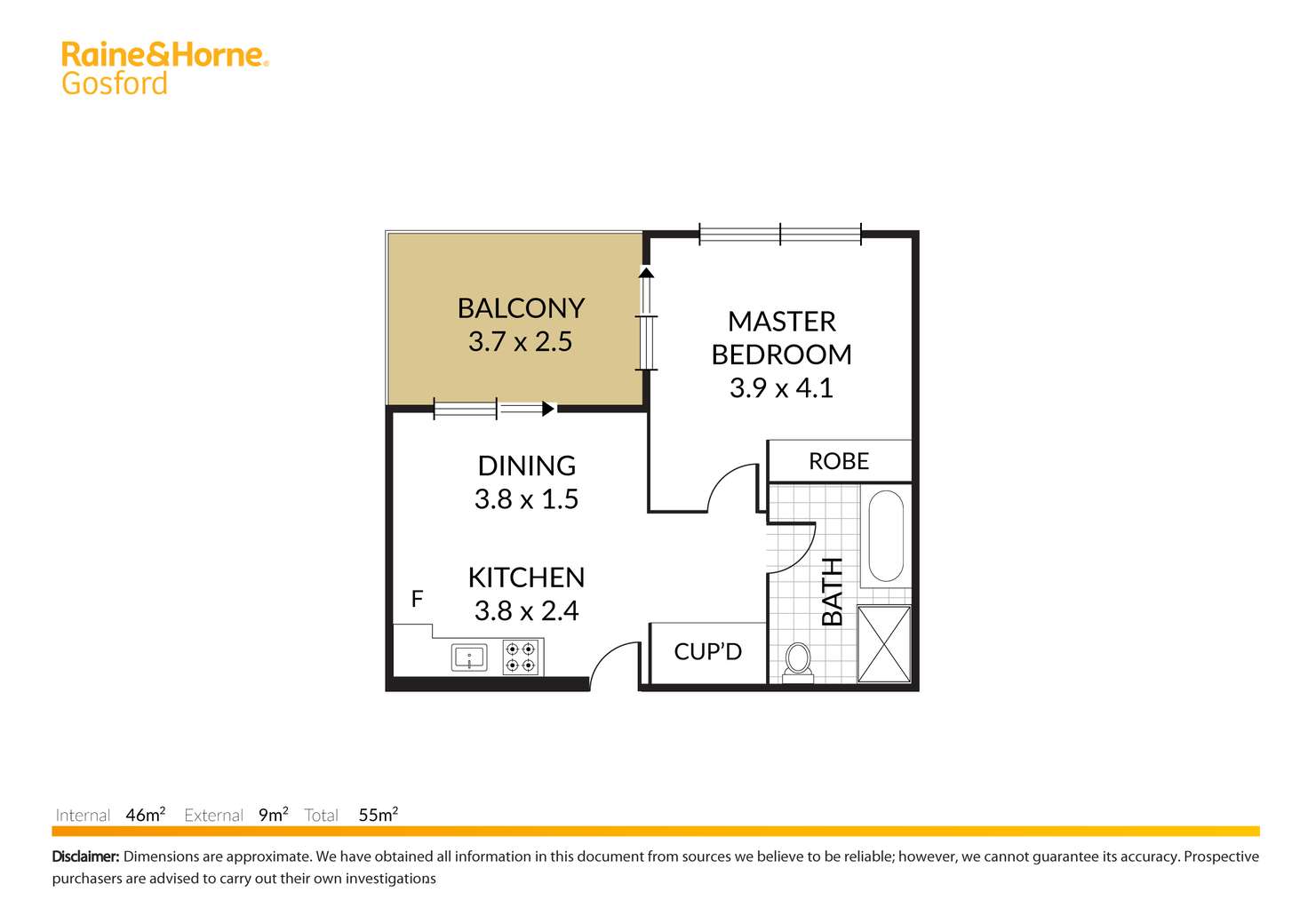 Floorplan of Homely unit listing, 305/47 Beane Street, Gosford NSW 2250