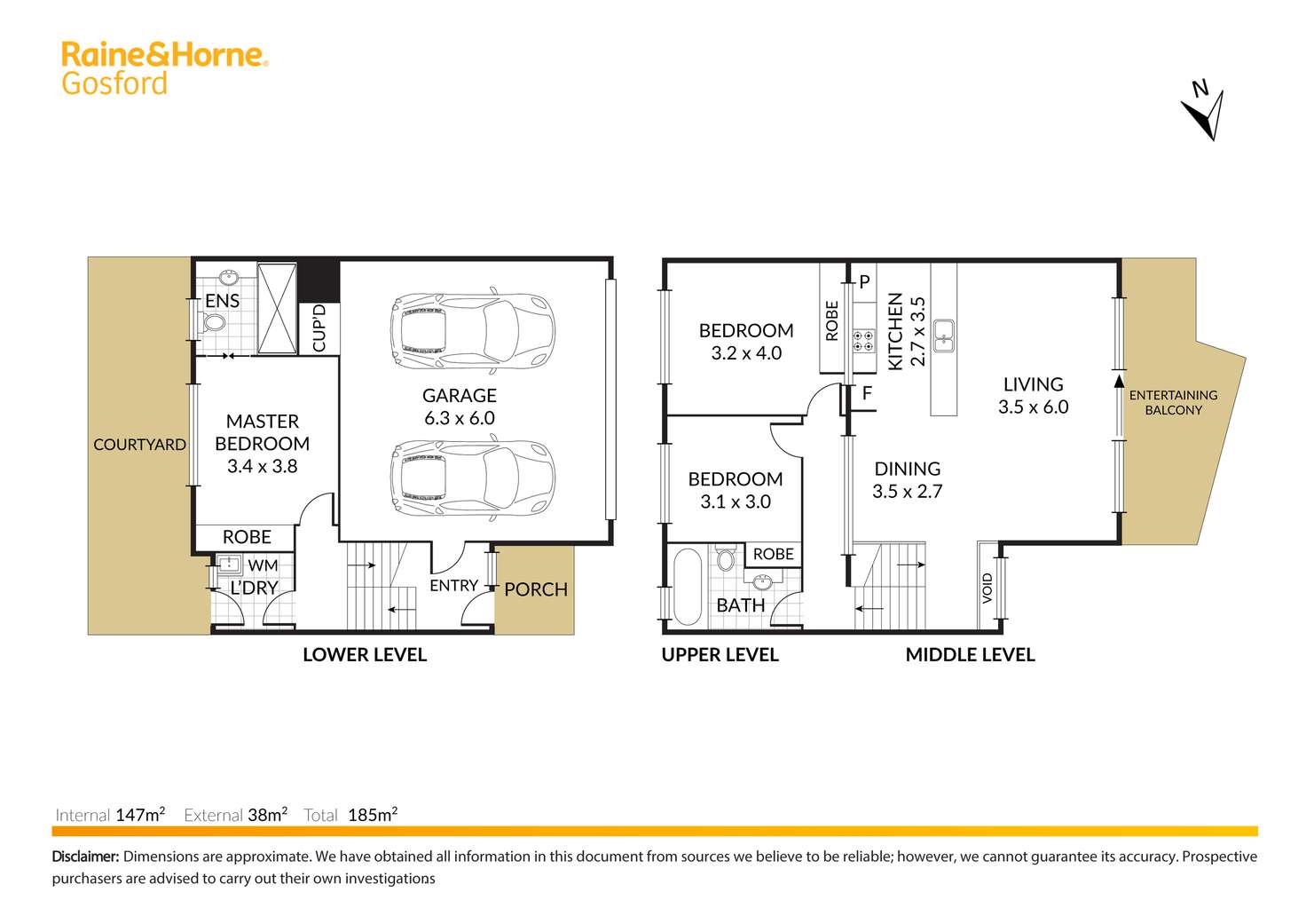 Floorplan of Homely townhouse listing, 2/5 White Street, East Gosford NSW 2250