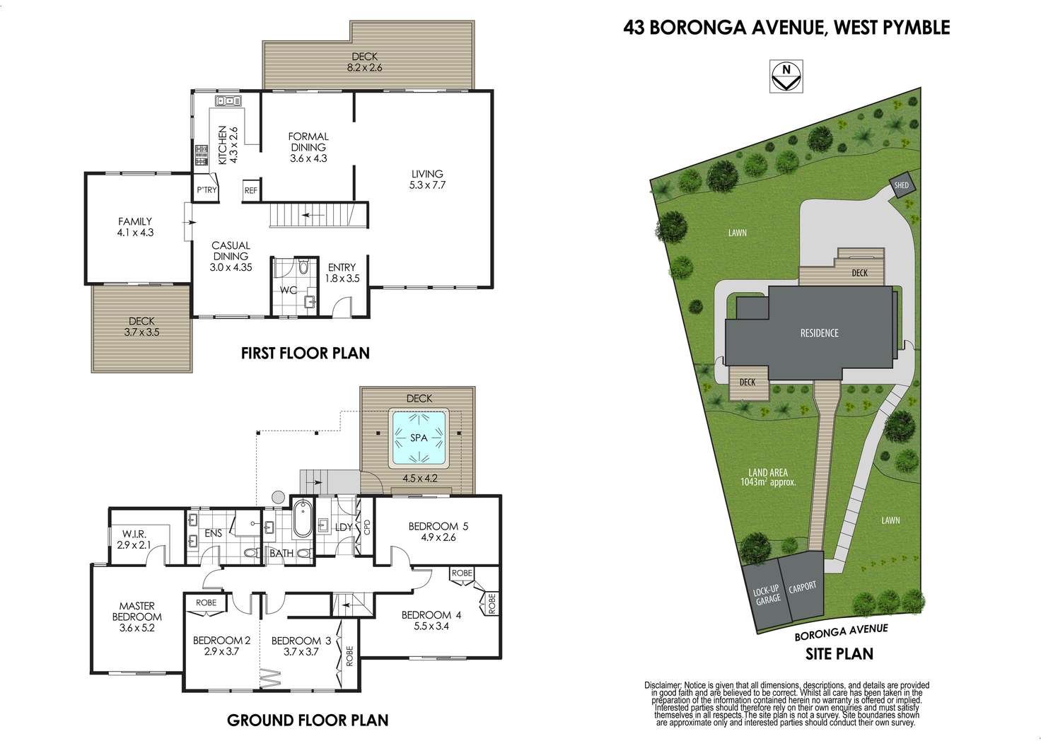 Floorplan of Homely house listing, 43 Boronga Avenue, West Pymble NSW 2073