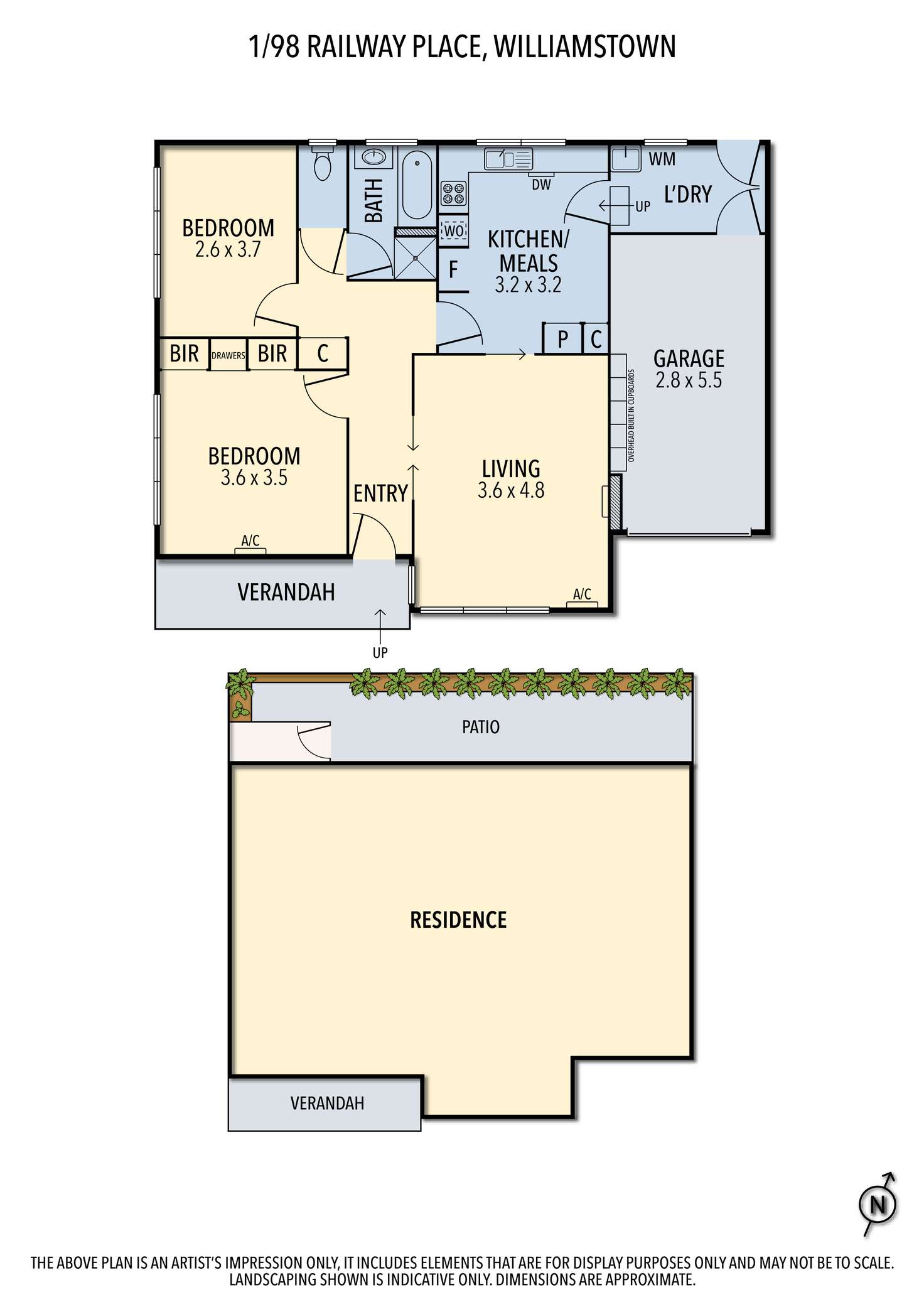 Floorplan of Homely unit listing, 1/98 Railway Place, Williamstown VIC 3016