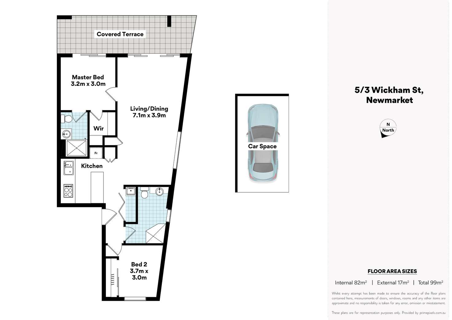 Floorplan of Homely apartment listing, 5/3 Wickham Street, Newmarket QLD 4051