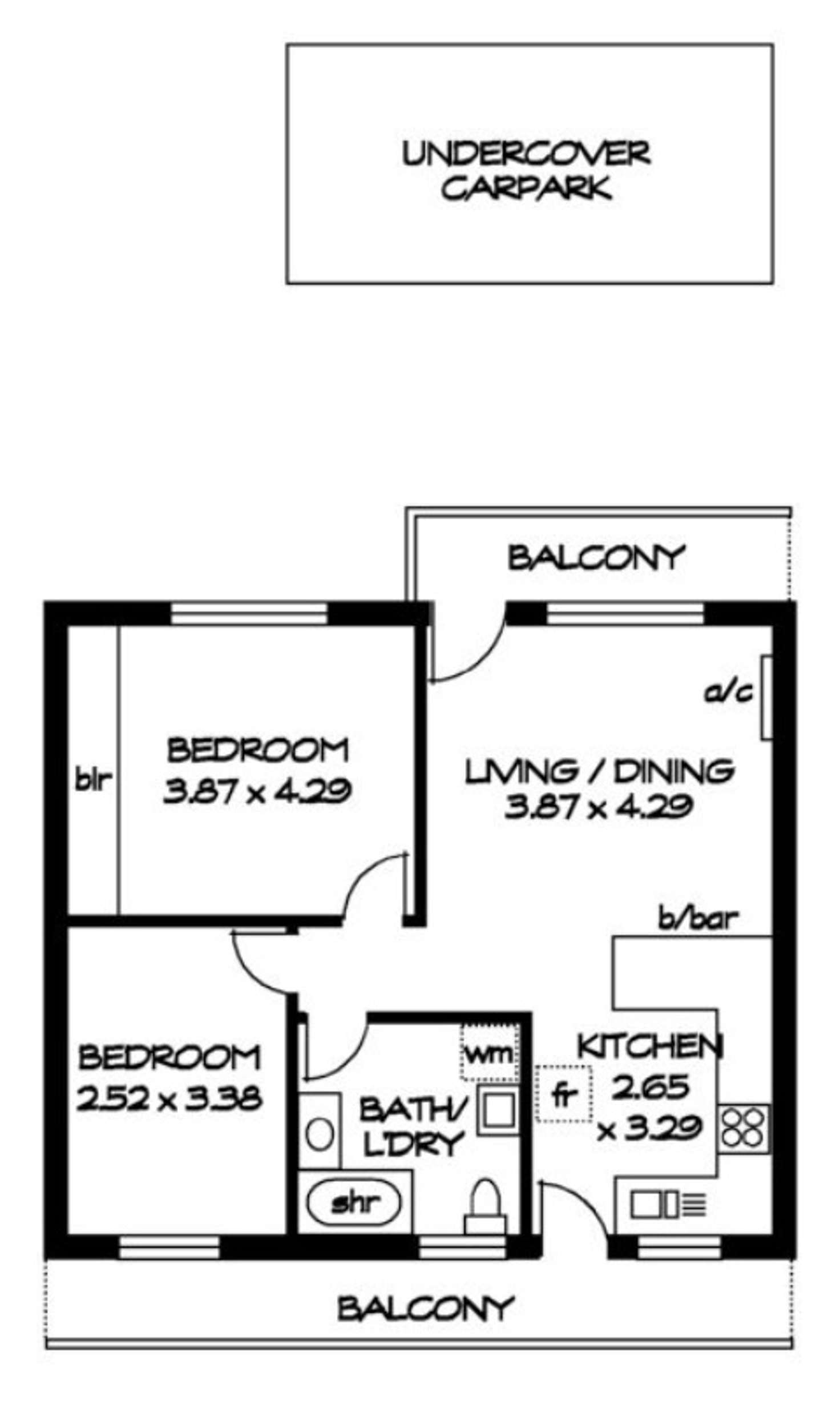 Floorplan of Homely unit listing, 7/61 Milner Road, Richmond SA 5033