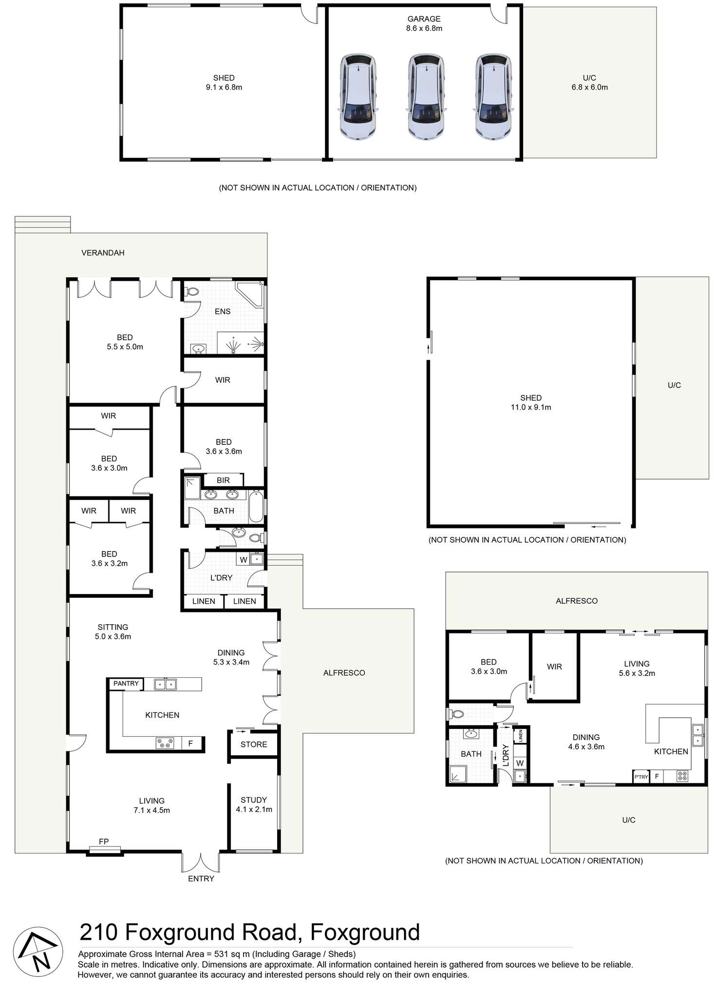 Floorplan of Homely acreageSemiRural listing, 210 Foxground Road, Foxground NSW 2534