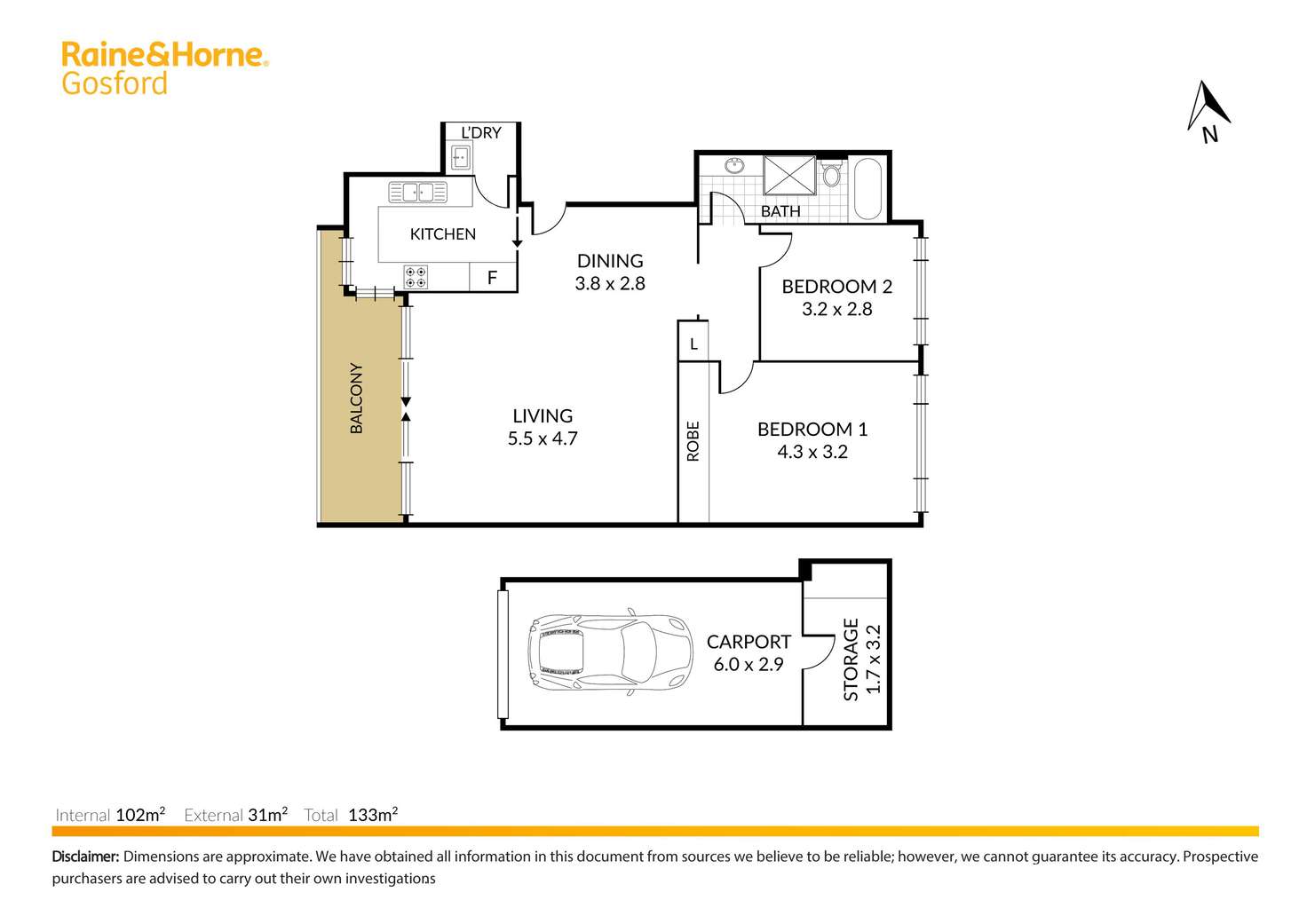 Floorplan of Homely unit listing, 1/62 Beane Street, Gosford NSW 2250