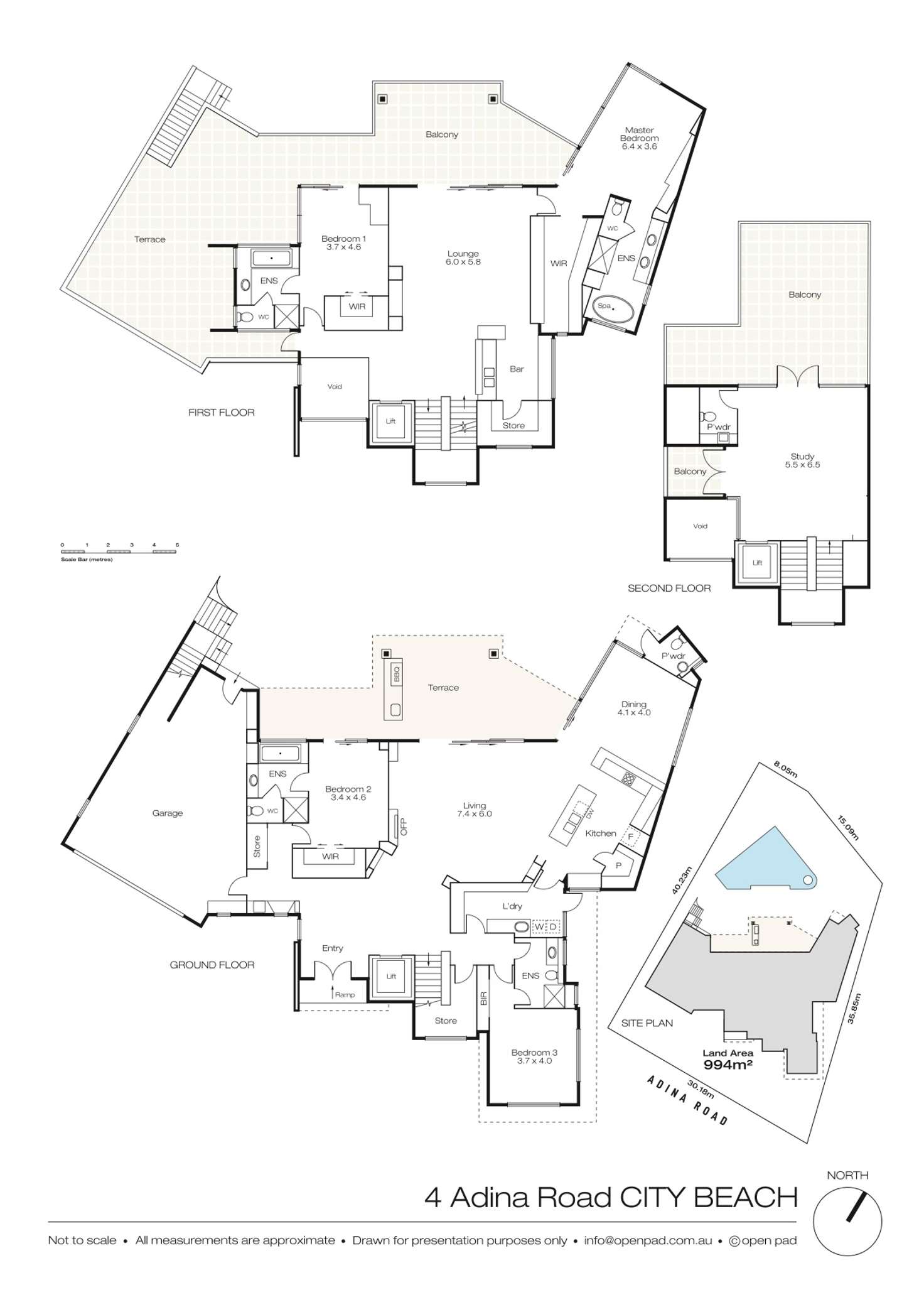 Floorplan of Homely house listing, 4 Adina Road, City Beach WA 6015