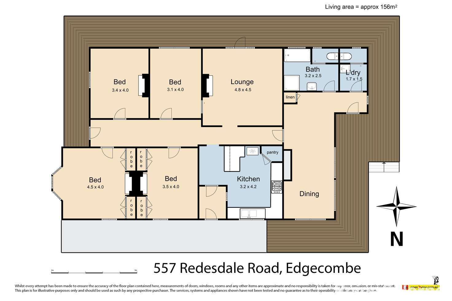 Floorplan of Homely house listing, 557 Redesdale Road, Edgecombe VIC 3444