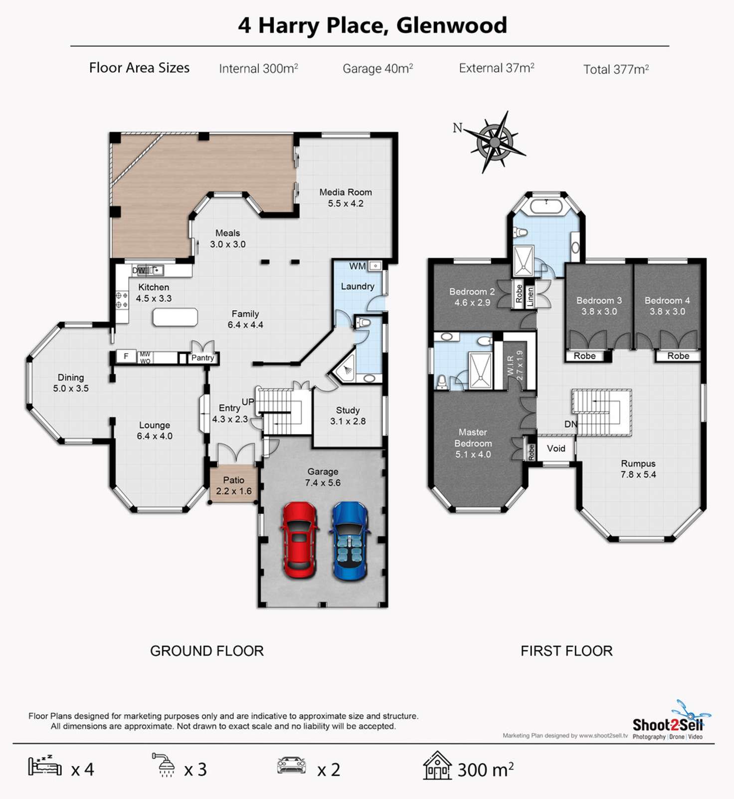 Floorplan of Homely house listing, 4 Harry Place, Bella Vista NSW 2153