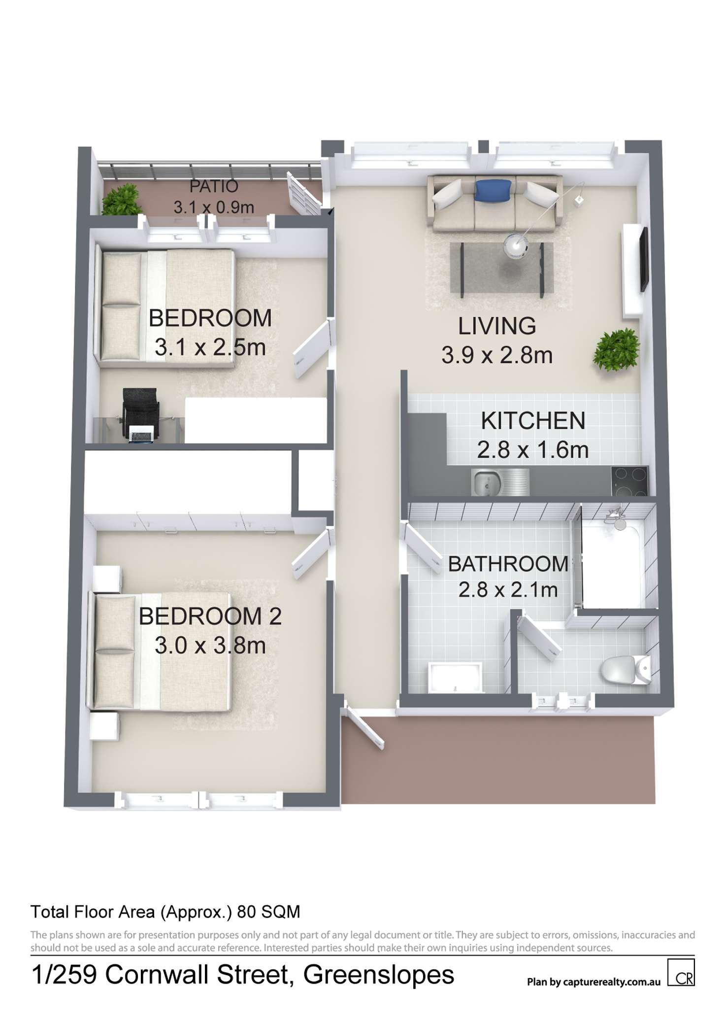 Floorplan of Homely unit listing, 6/259 Cornwall Street, Greenslopes QLD 4120
