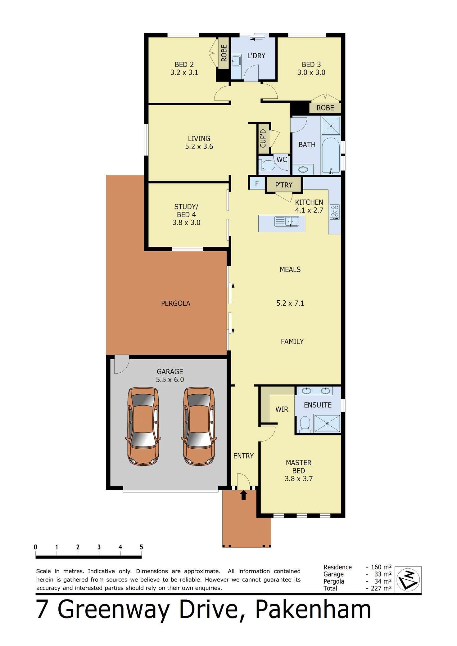 Floorplan of Homely house listing, 7 Greenway Drive, Pakenham VIC 3810