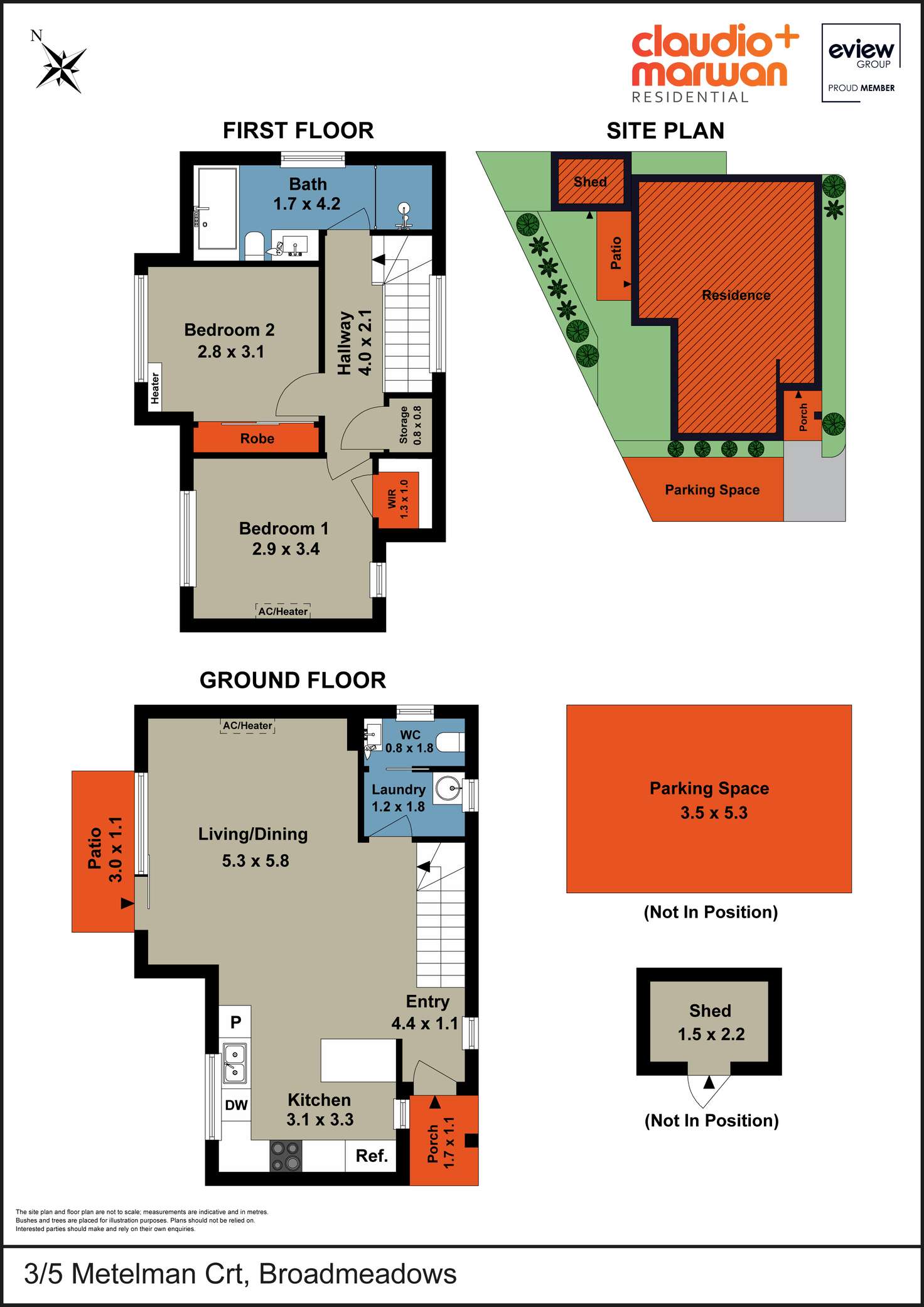 Floorplan of Homely townhouse listing, 3/5 Metelman Court, Broadmeadows VIC 3047