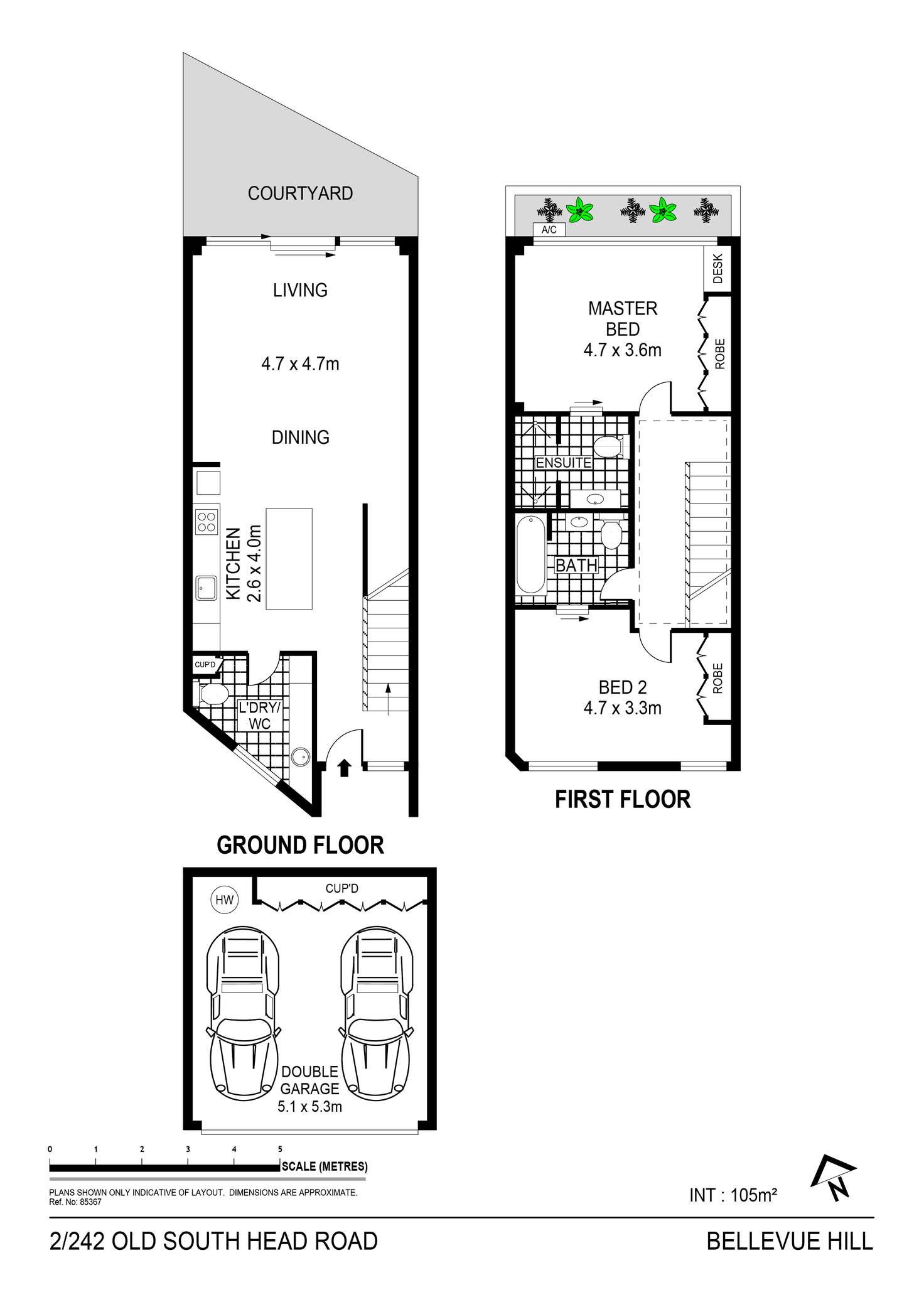 Floorplan of Homely townhouse listing, 2/242 Old South Head Road, Bellevue Hill NSW 2023