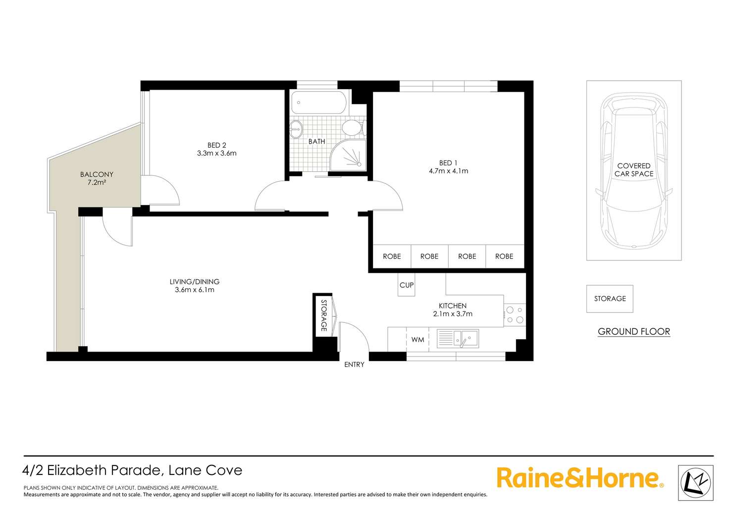 Floorplan of Homely apartment listing, 4/2 Elizabeth Parade, Lane Cove NSW 2066