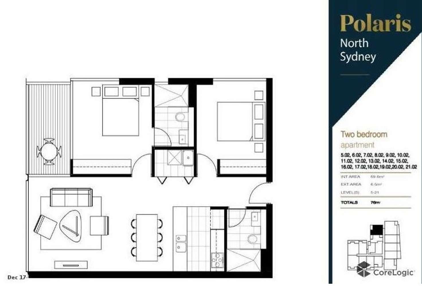 Floorplan of Homely apartment listing, 1902/144-154 Pacific Highway, North Sydney NSW 2060