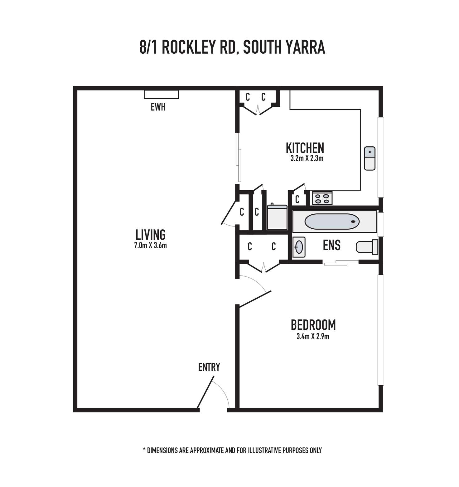 Floorplan of Homely apartment listing, 8/1 Rockley Road, South Yarra VIC 3141