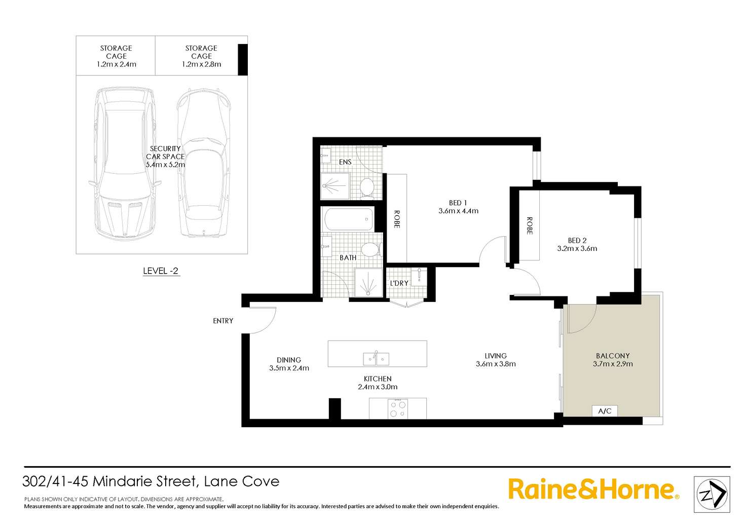 Floorplan of Homely apartment listing, 302/41-45 Mindarie Street, Lane Cove NSW 2066