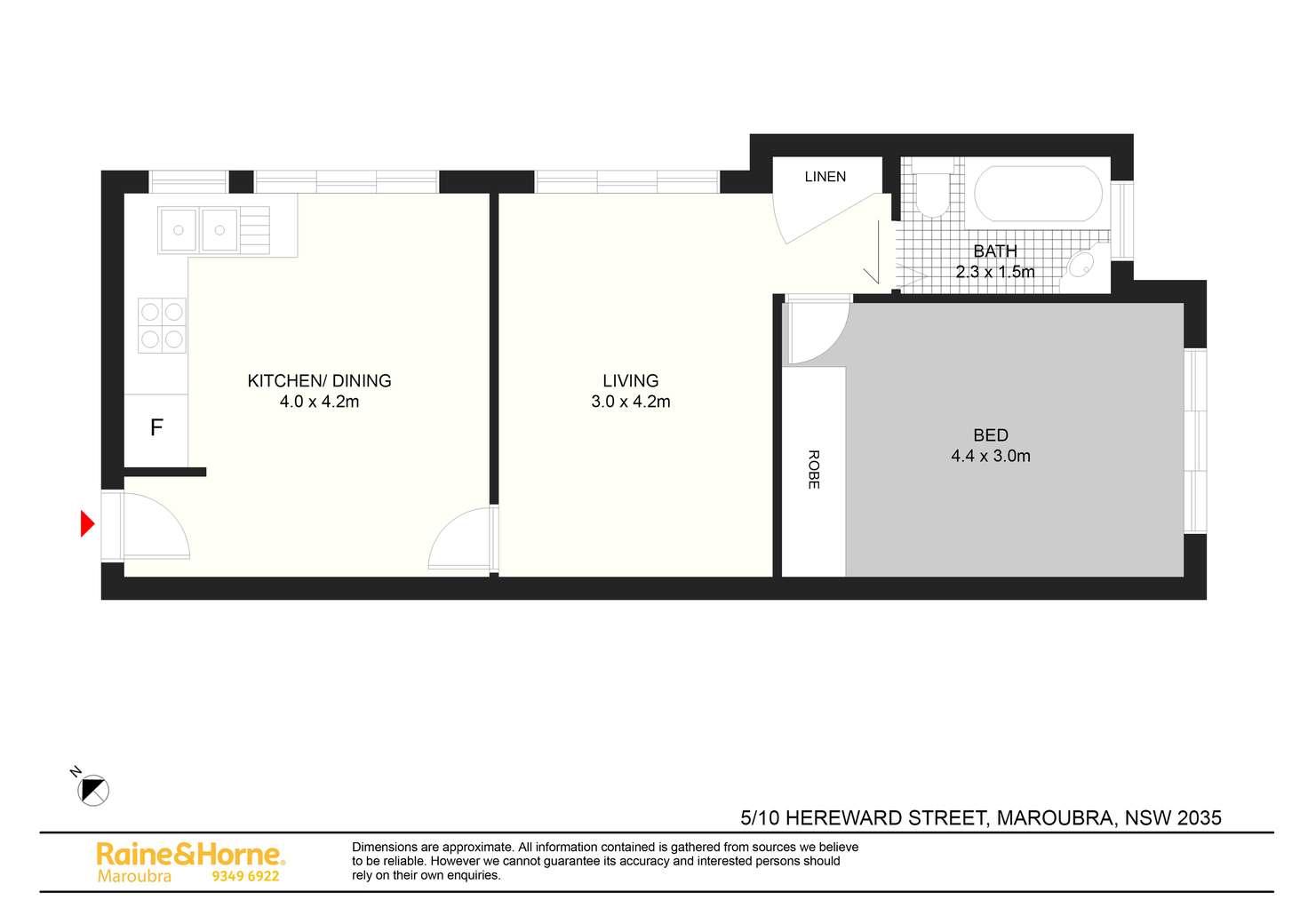 Floorplan of Homely apartment listing, 5/10 Hereward Street, Maroubra NSW 2035