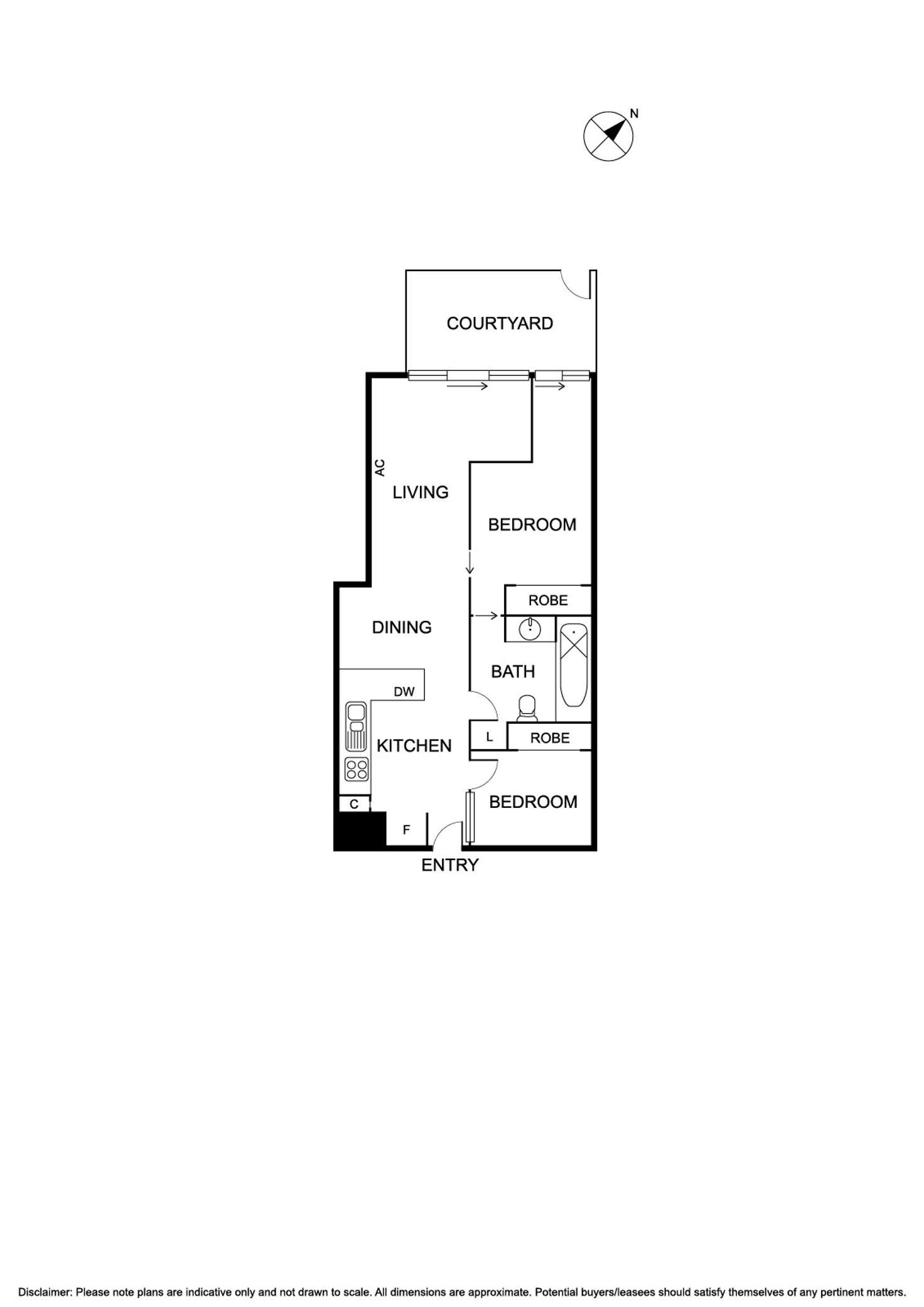 Floorplan of Homely apartment listing, 102/54 Nott Street, Port Melbourne VIC 3207
