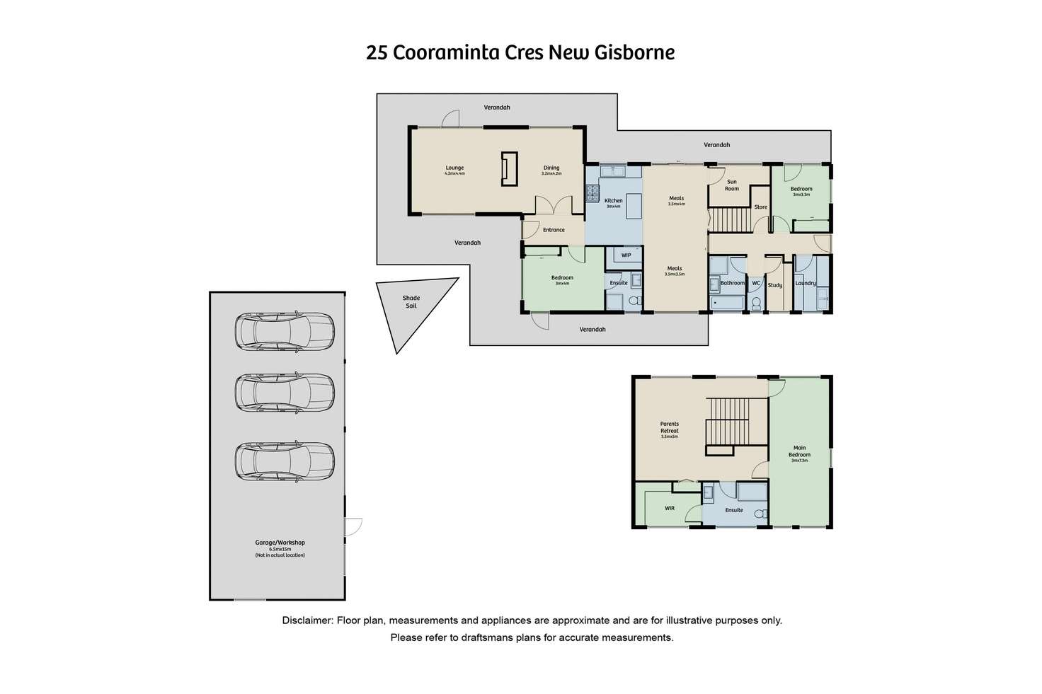 Floorplan of Homely house listing, 25 Cooraminta Crescent, New Gisborne VIC 3438