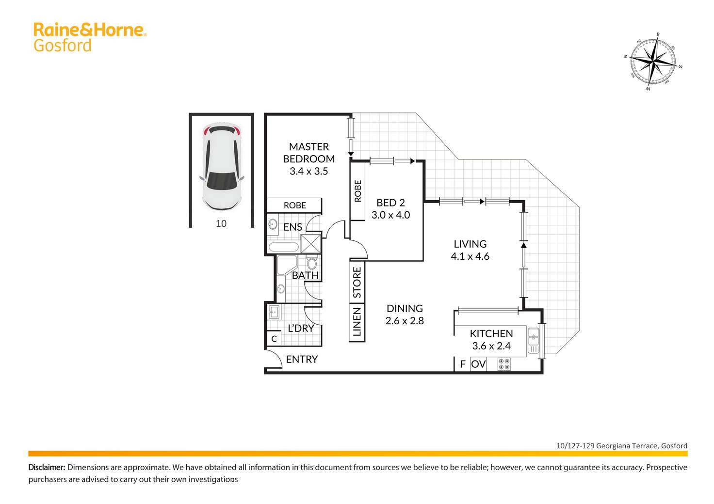 Floorplan of Homely apartment listing, 10/127-129 Georgiana Terrace, Gosford NSW 2250