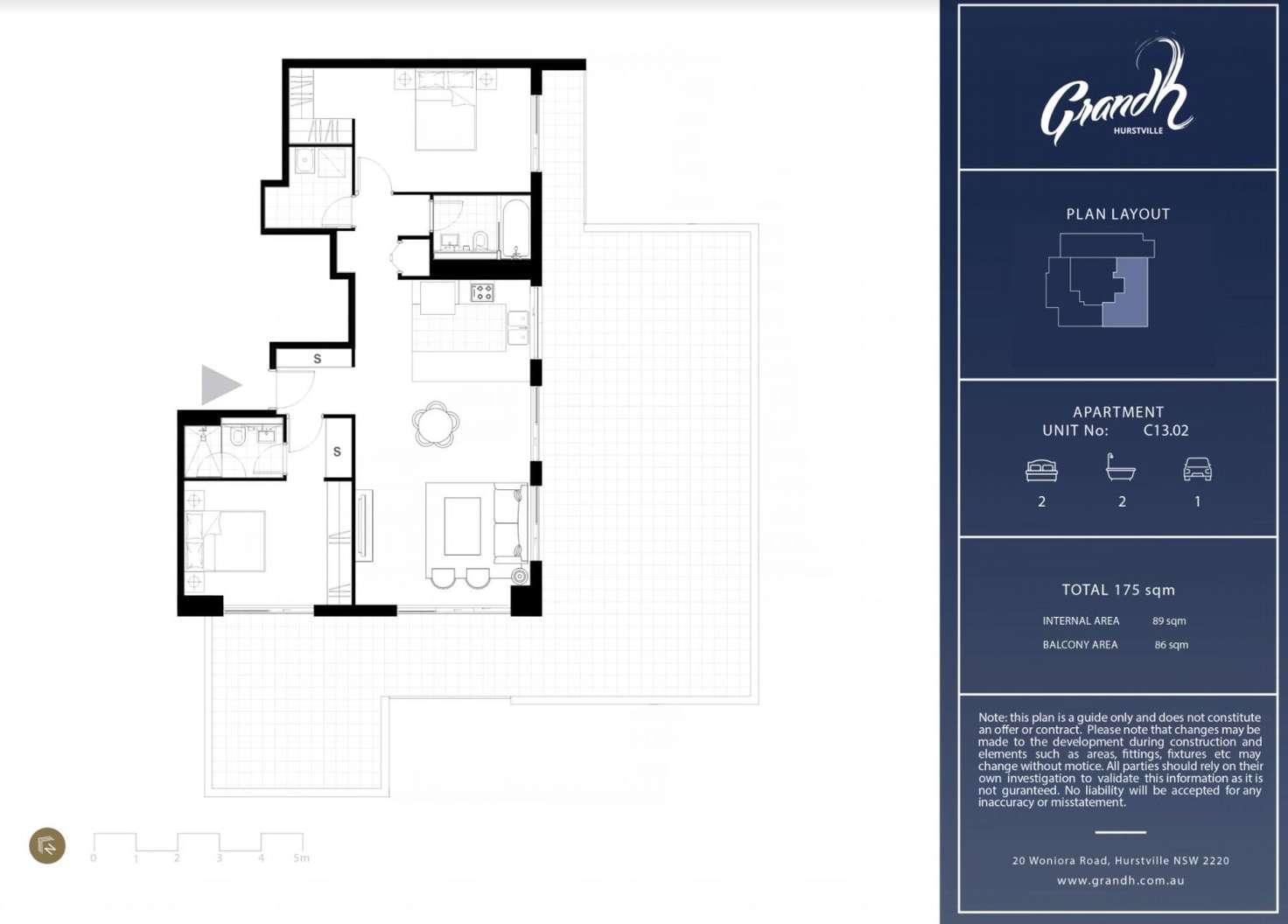 Floorplan of Homely unit listing, 1302/1C Greenbank Street, Hurstville NSW 2220
